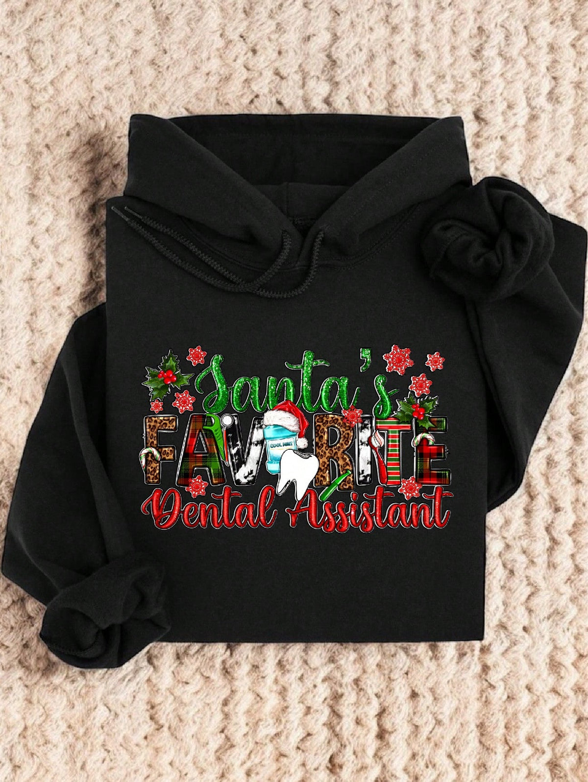 Santa's Favorite Dental Assistant Hoodie