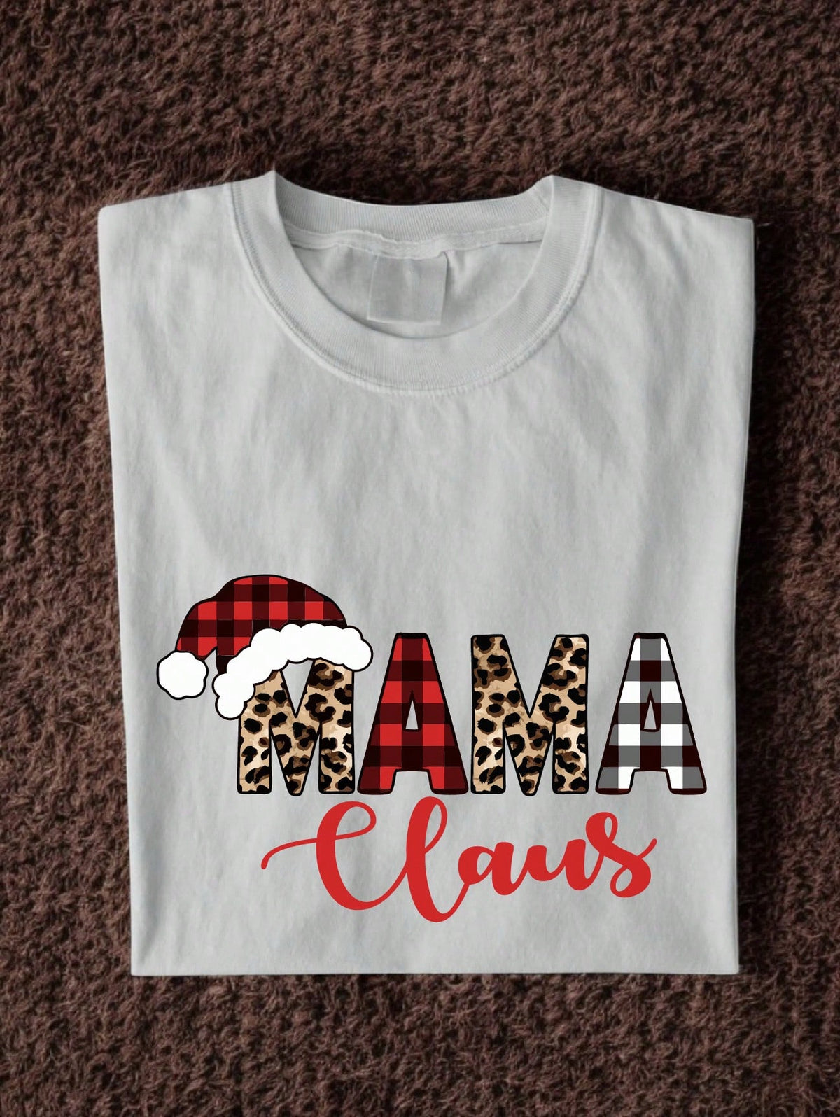 1pc Christmas Daddy And Mama T-Shirt