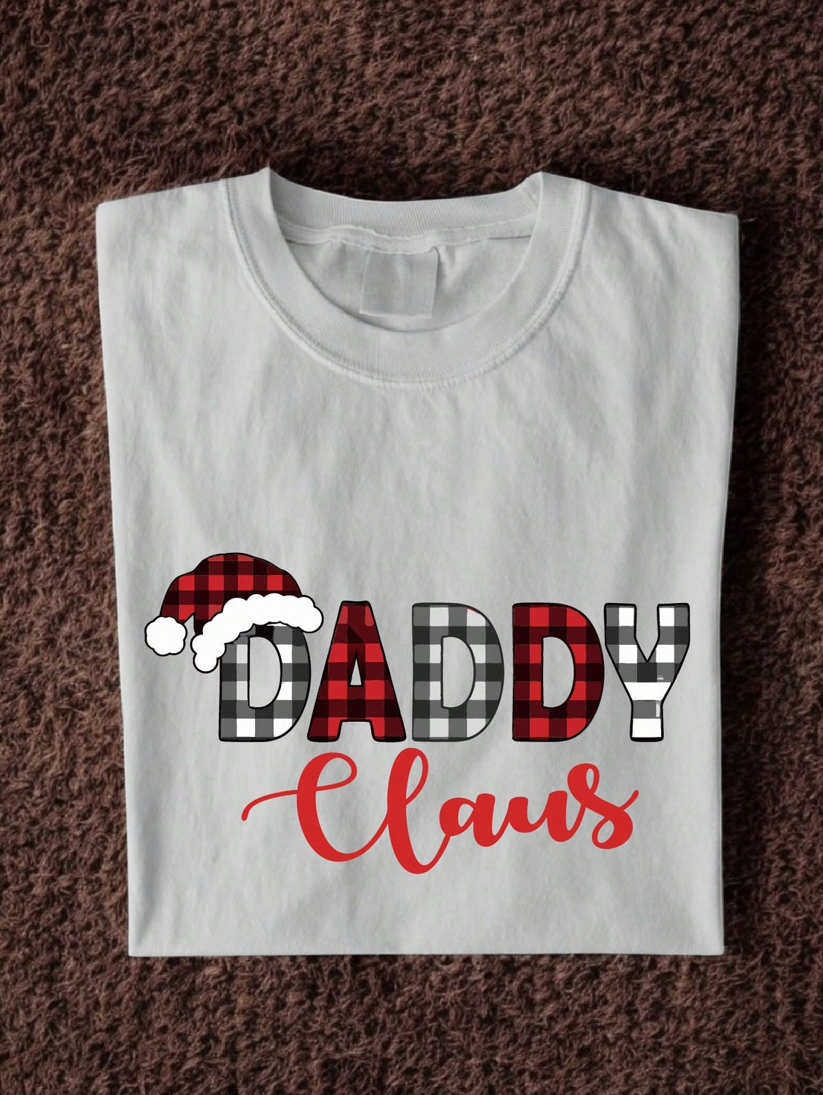 1pc Christmas Daddy And Mama T-Shirt