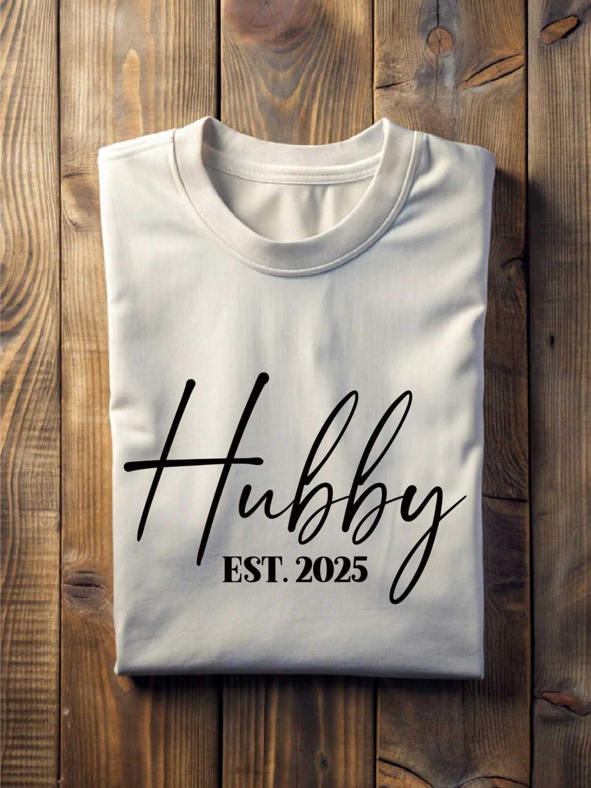 1 PC Wifey Hubby Est 2025 T-Shirt