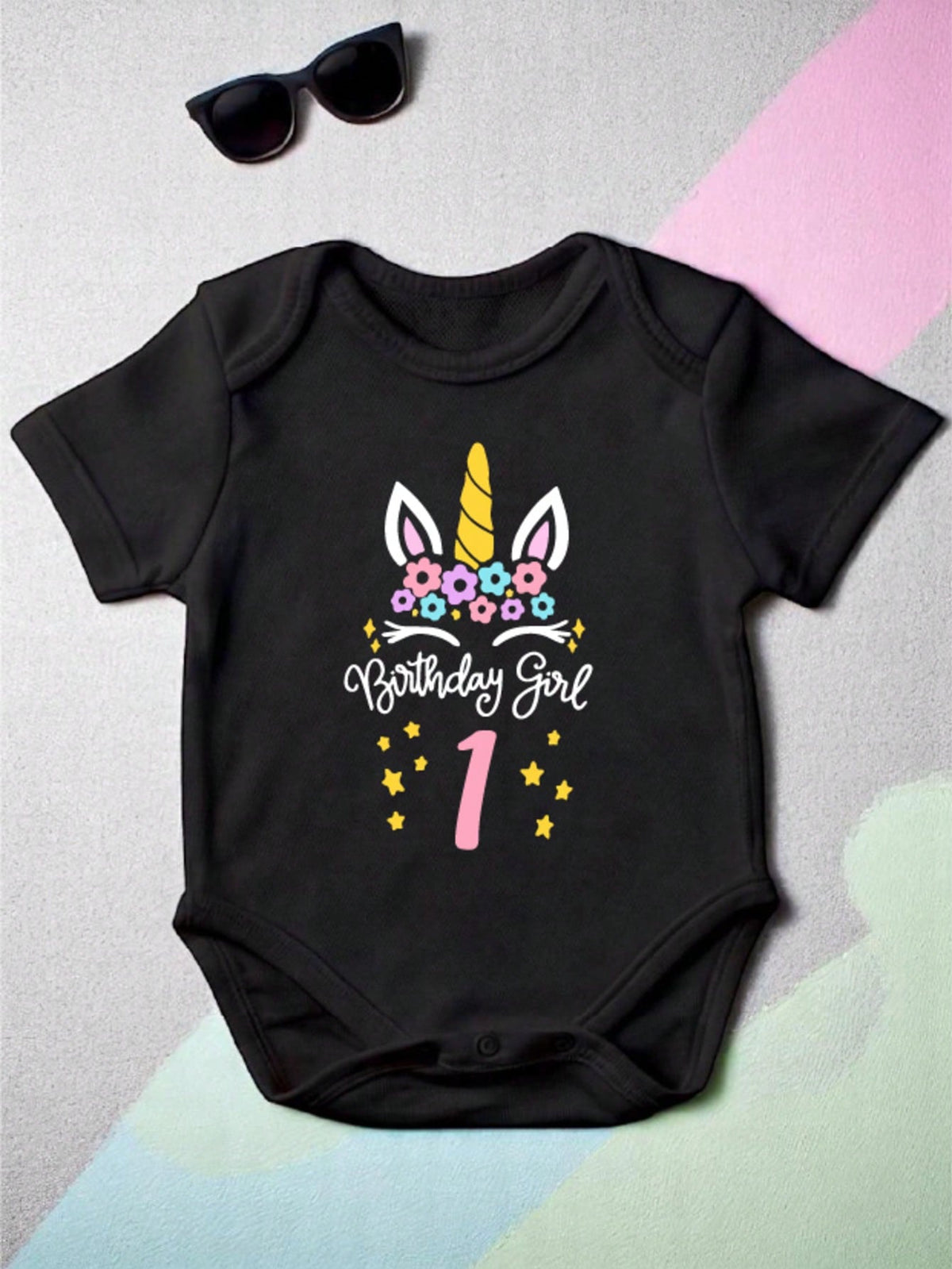 1st Unicorn Birthday Bodysuit