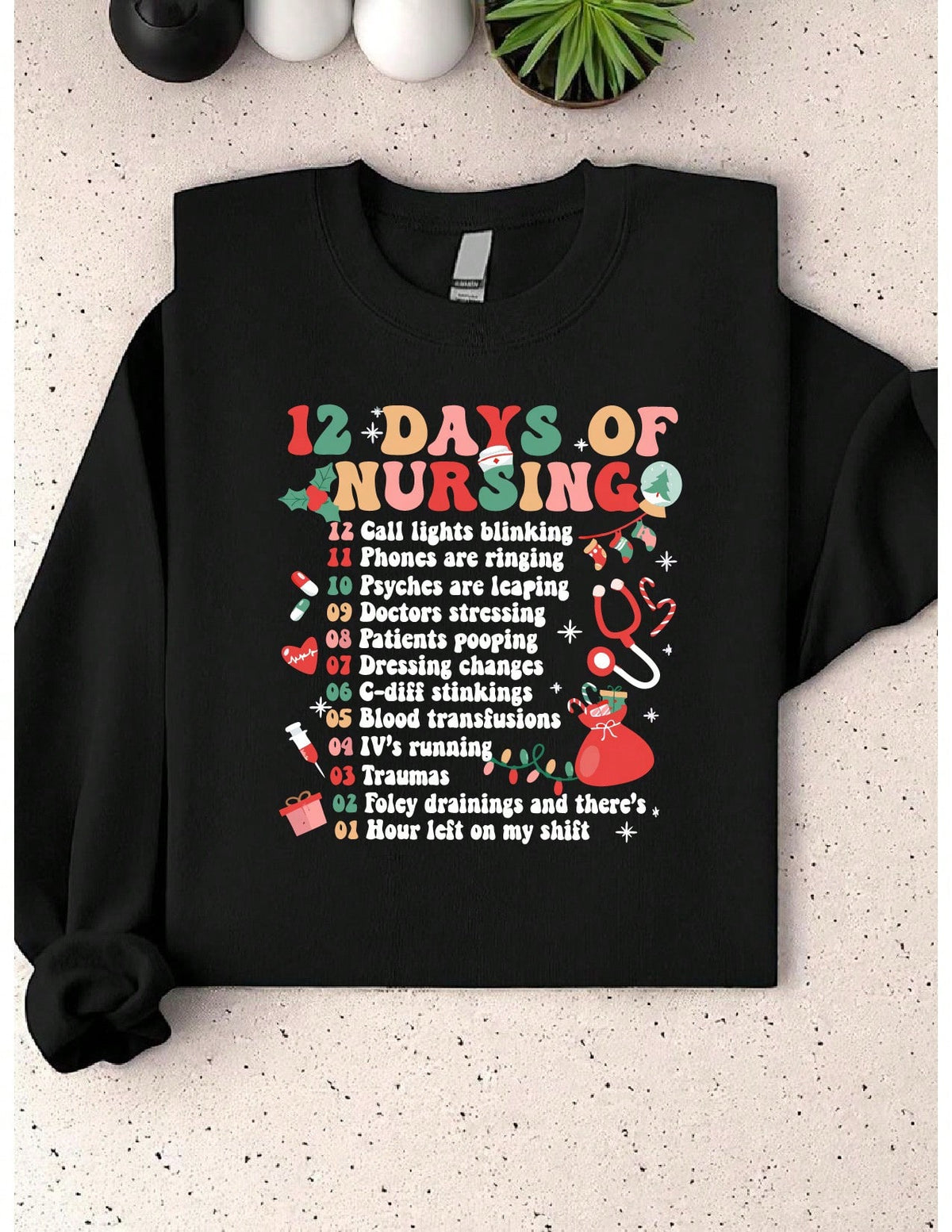 12 Days Of Labor And Delivery Nurse Christmas Sweatshirt