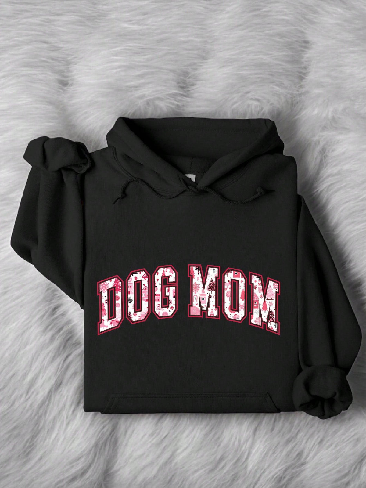 Pink Christmas Dog Mom Hoodie