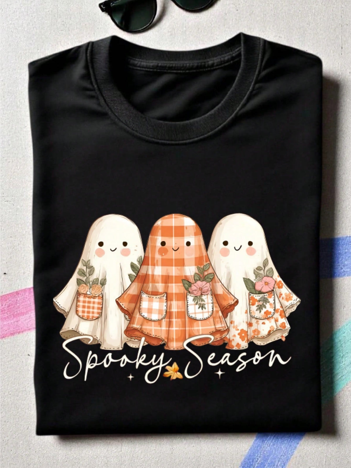 Preppy Floral Ghost T-Shirt