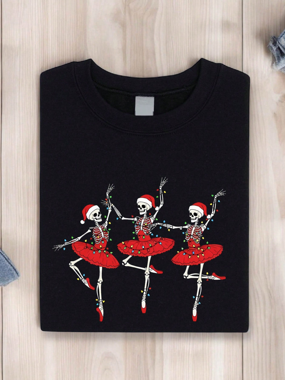 Ballerina Skeleton Christmas T-Shirt