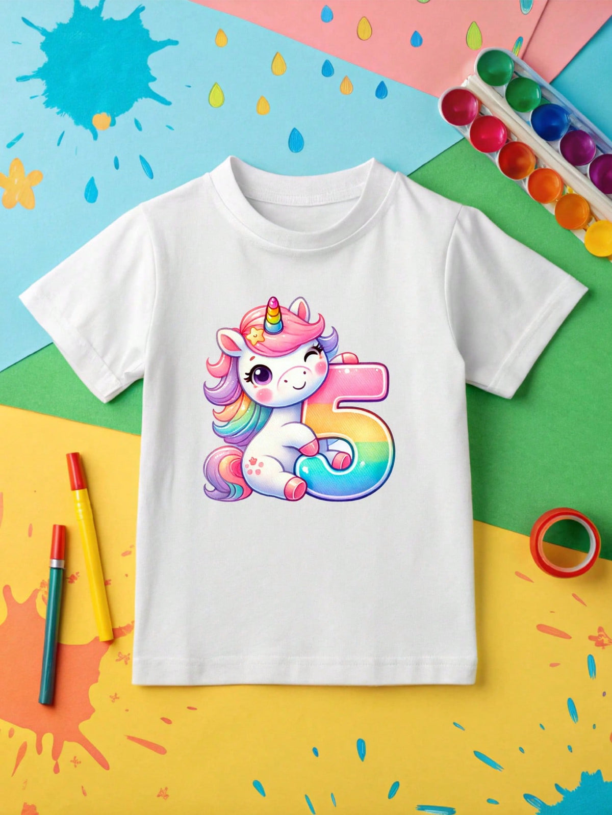5th Birthday Unicorn Kids Bodysuit