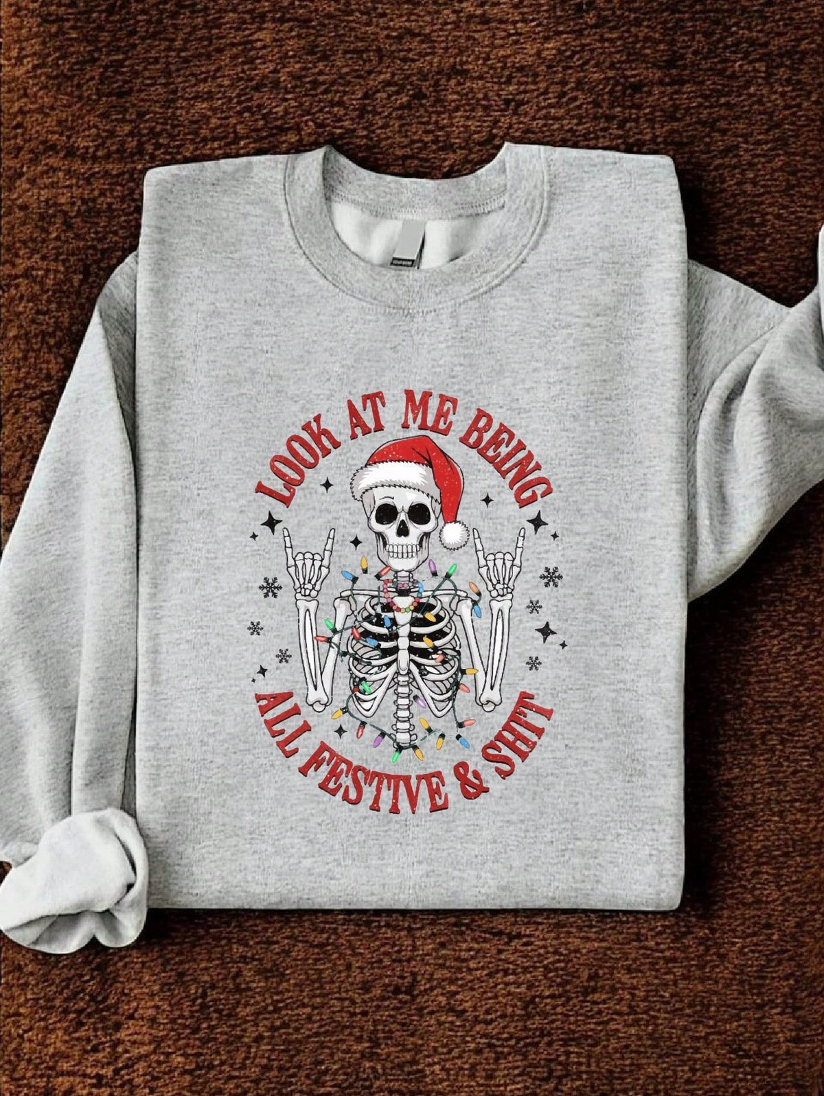 Look At Me Beige All Festive Sweatshirt
