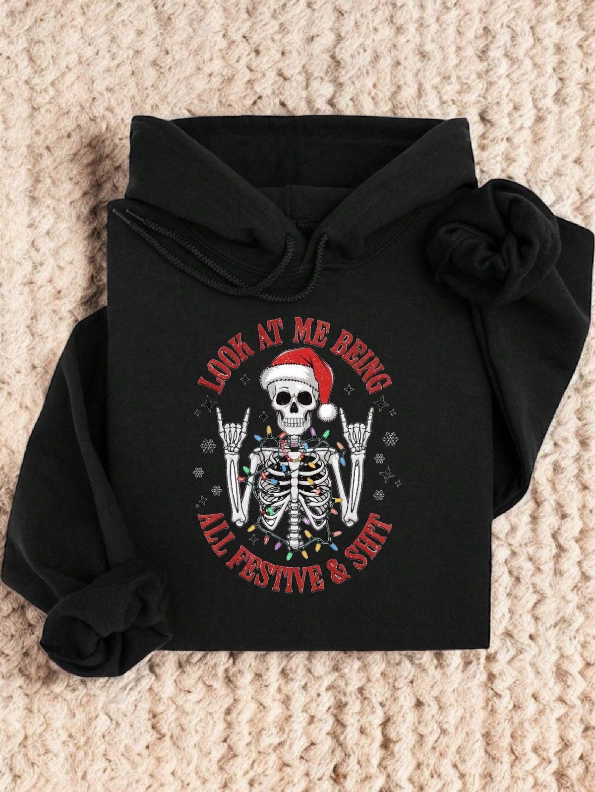 Look At Me Beige All Festive Hoodie