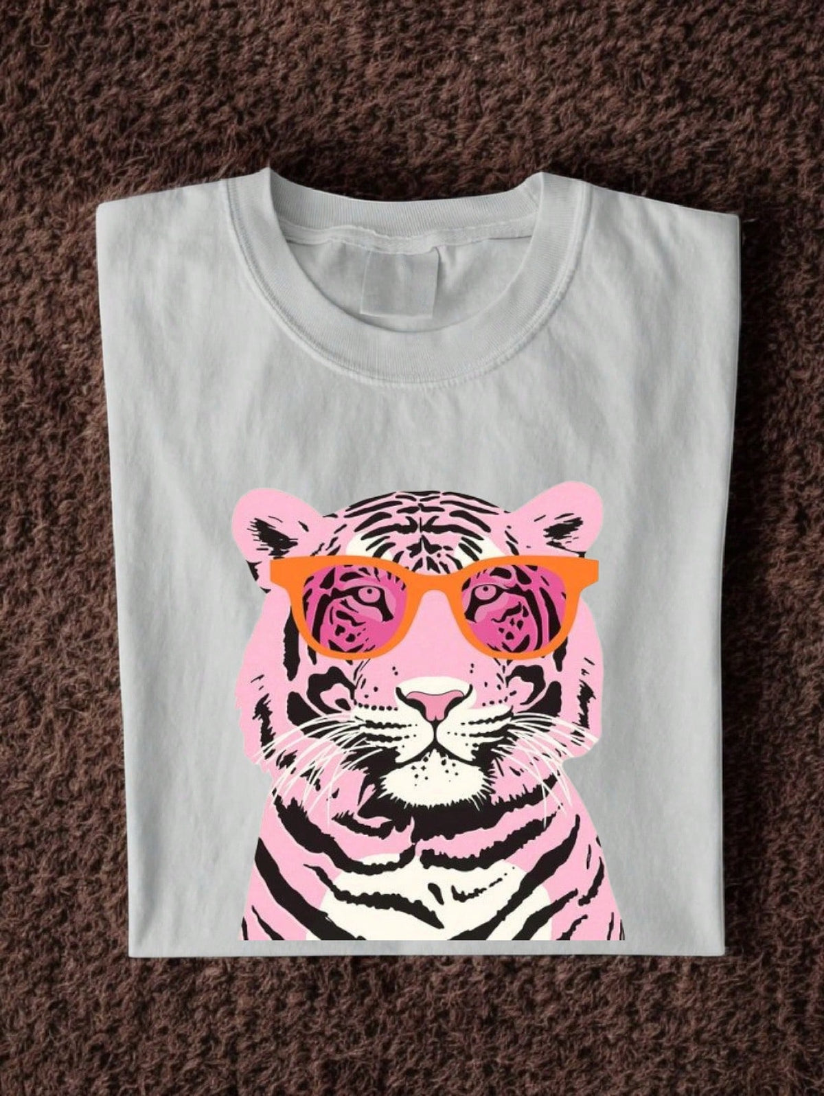 Pink Tiger Orange Glasses T-Shirt
