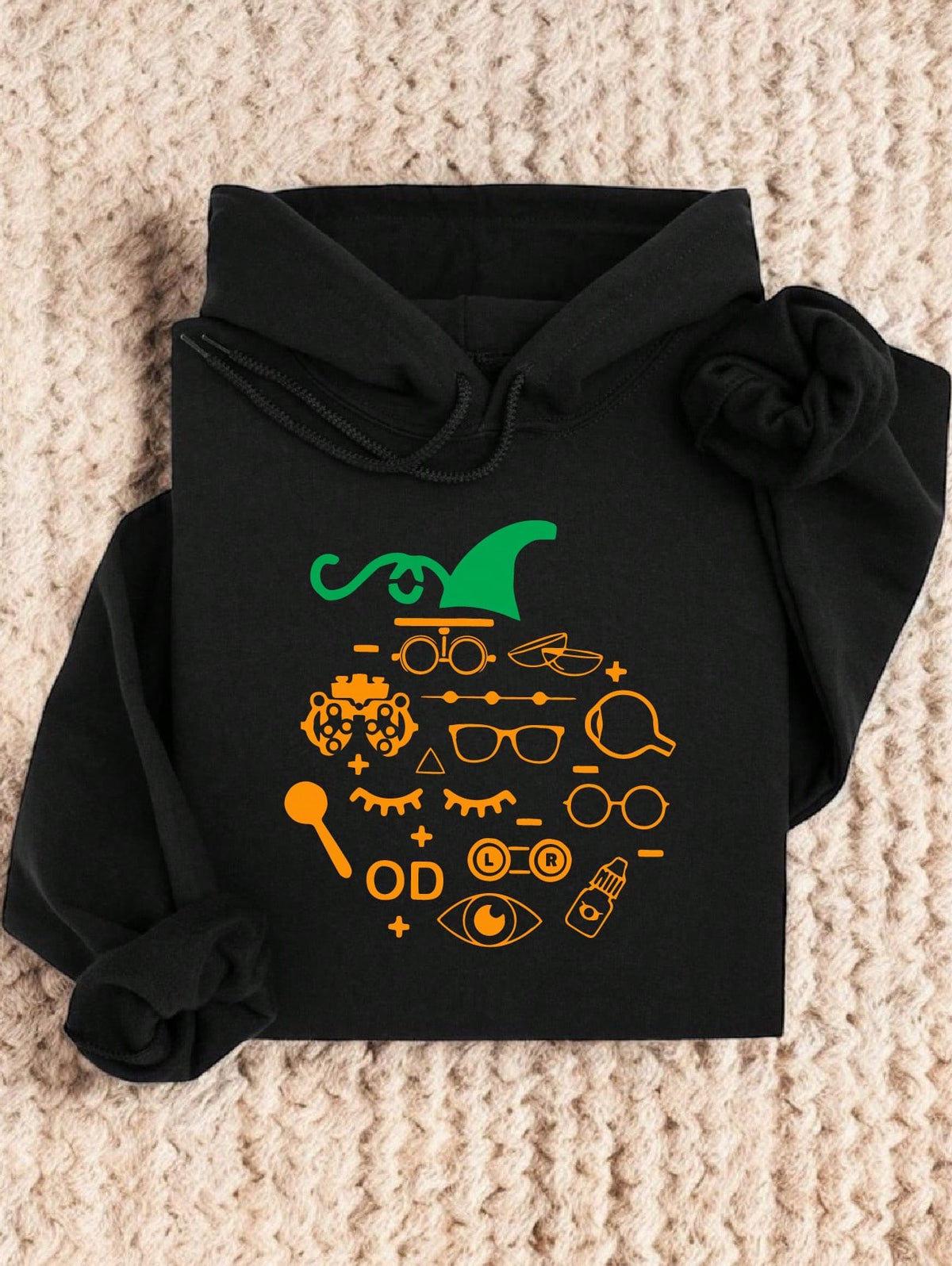 Optometry Glasses Pumpkin Hoodie