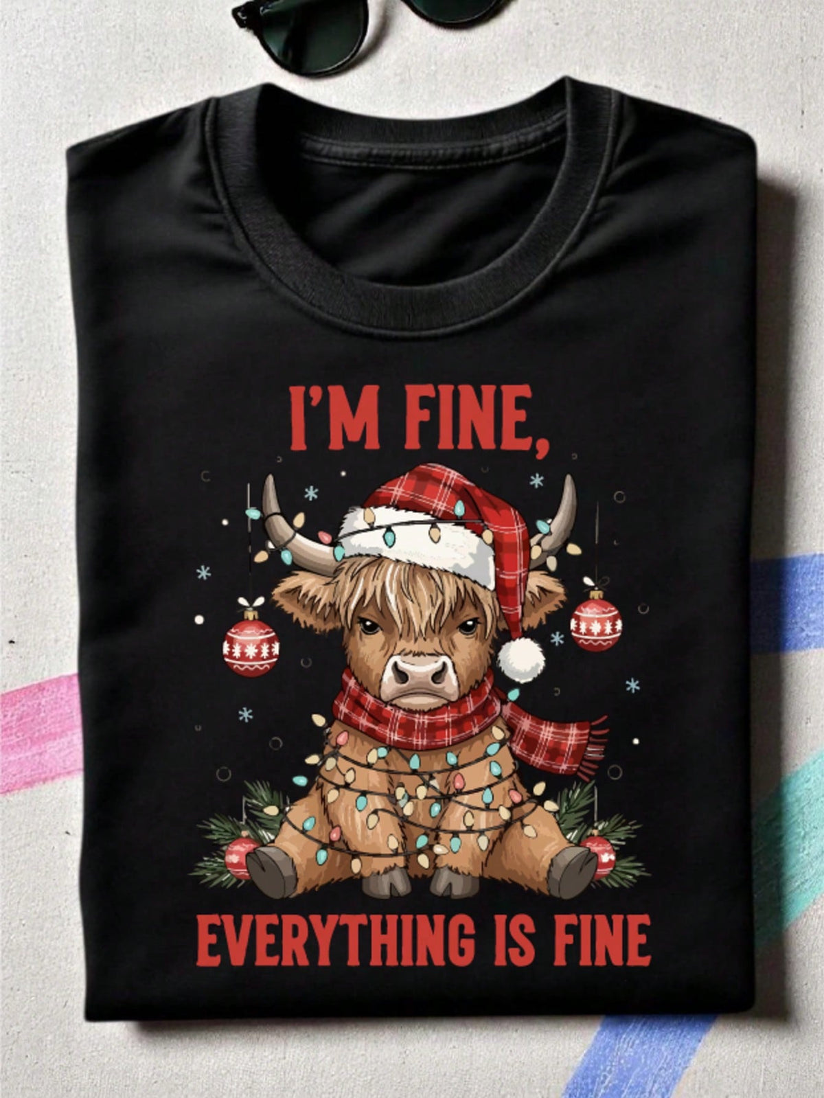 I'm Fine Everything Is Fine Christmas T-Shirt