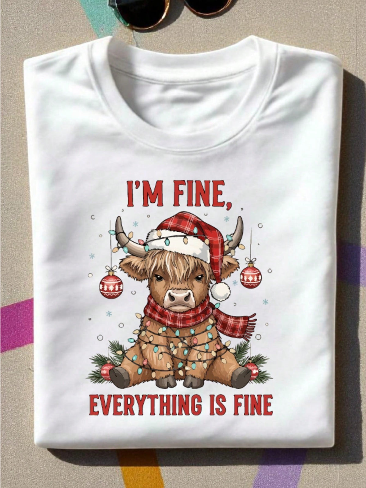 I'm Fine Everything Is Fine Christmas T-Shirt