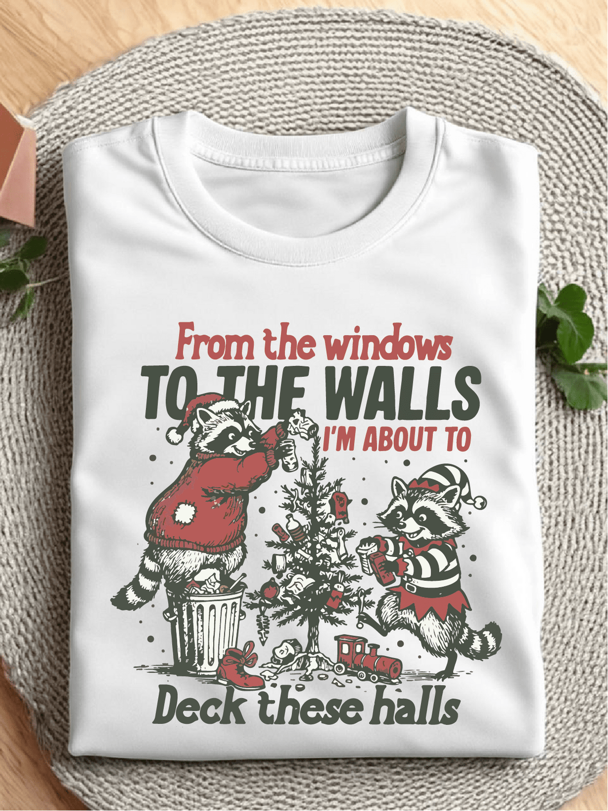 Christmas Raccoons T-Shirt