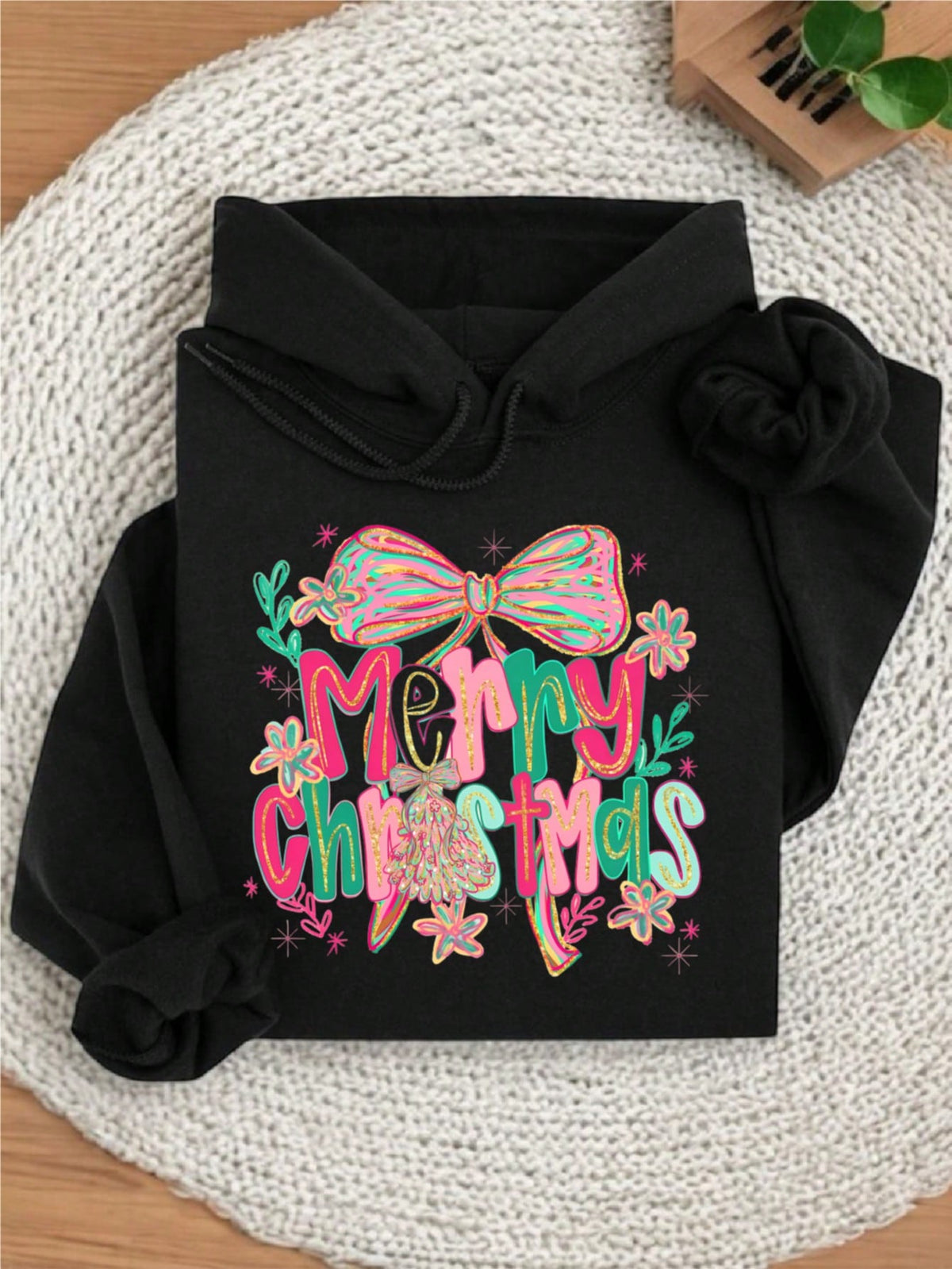 Coquette Merry Christmas Hoodie