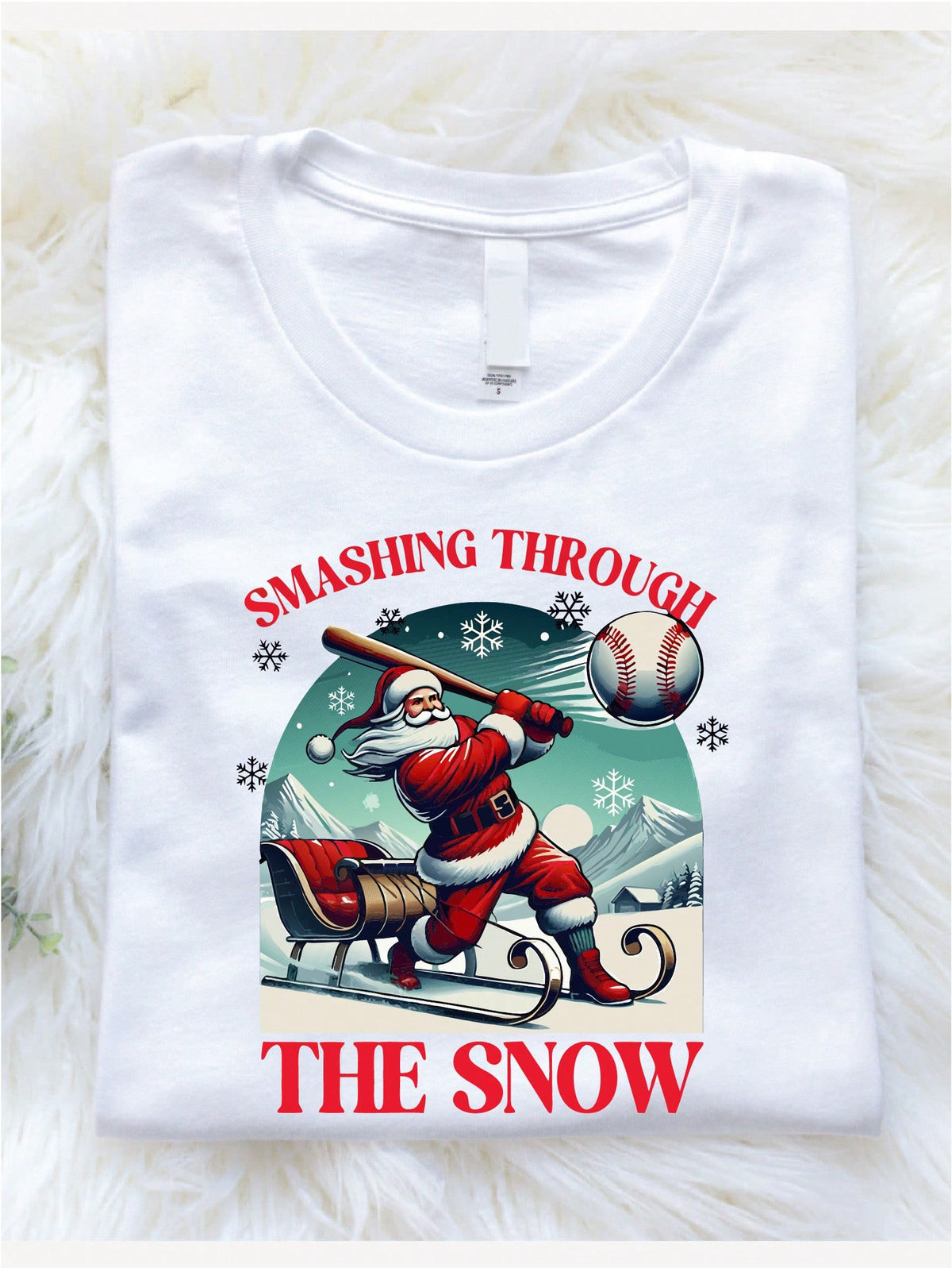 Santa Play Baseball T-Shirt
