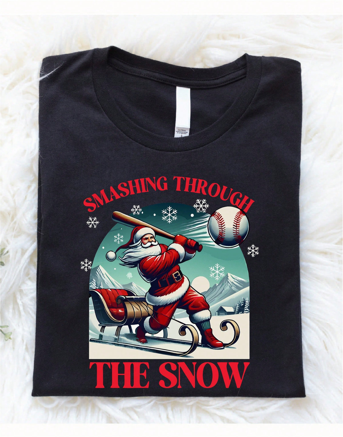 Santa Play Baseball T-Shirt