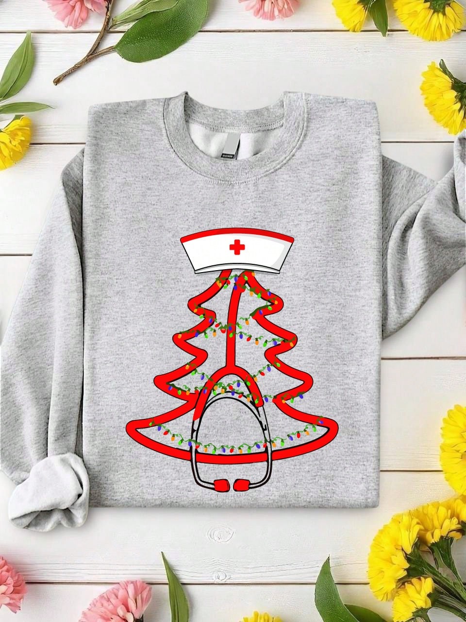 Stethoscope Christmas Tree Sweatshirt