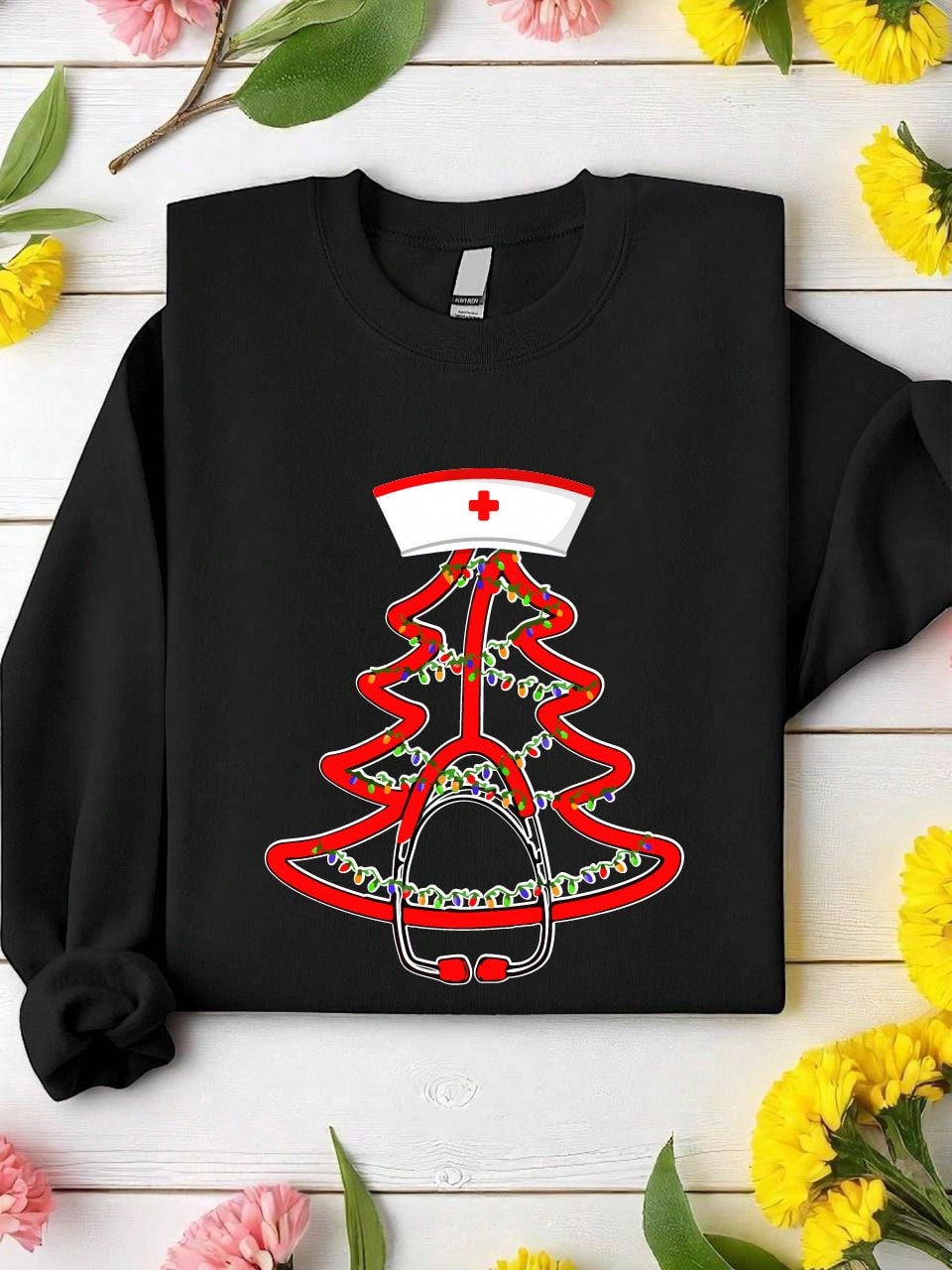 Stethoscope Christmas Tree Sweatshirt