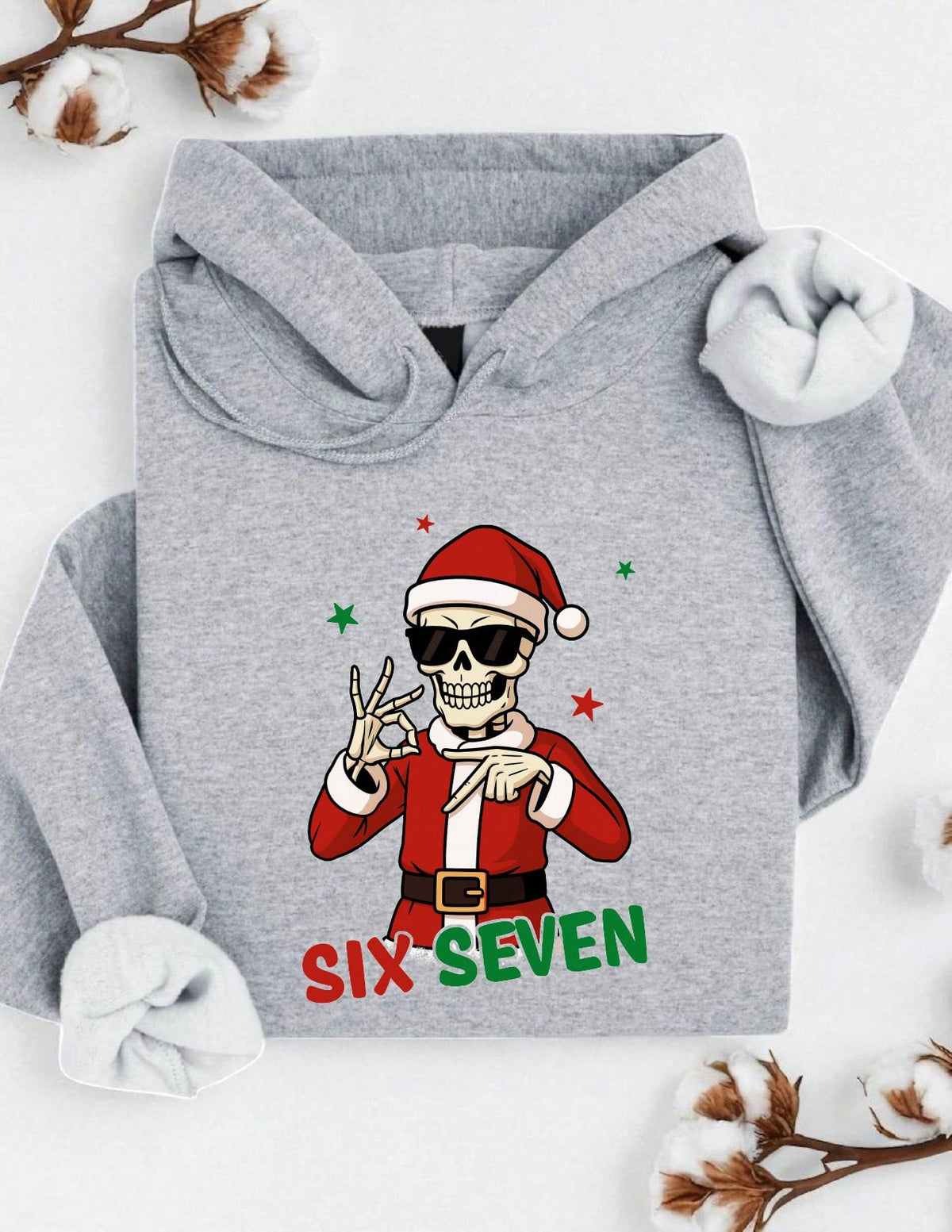 Six Seven Skeleton Christmas Hoodie