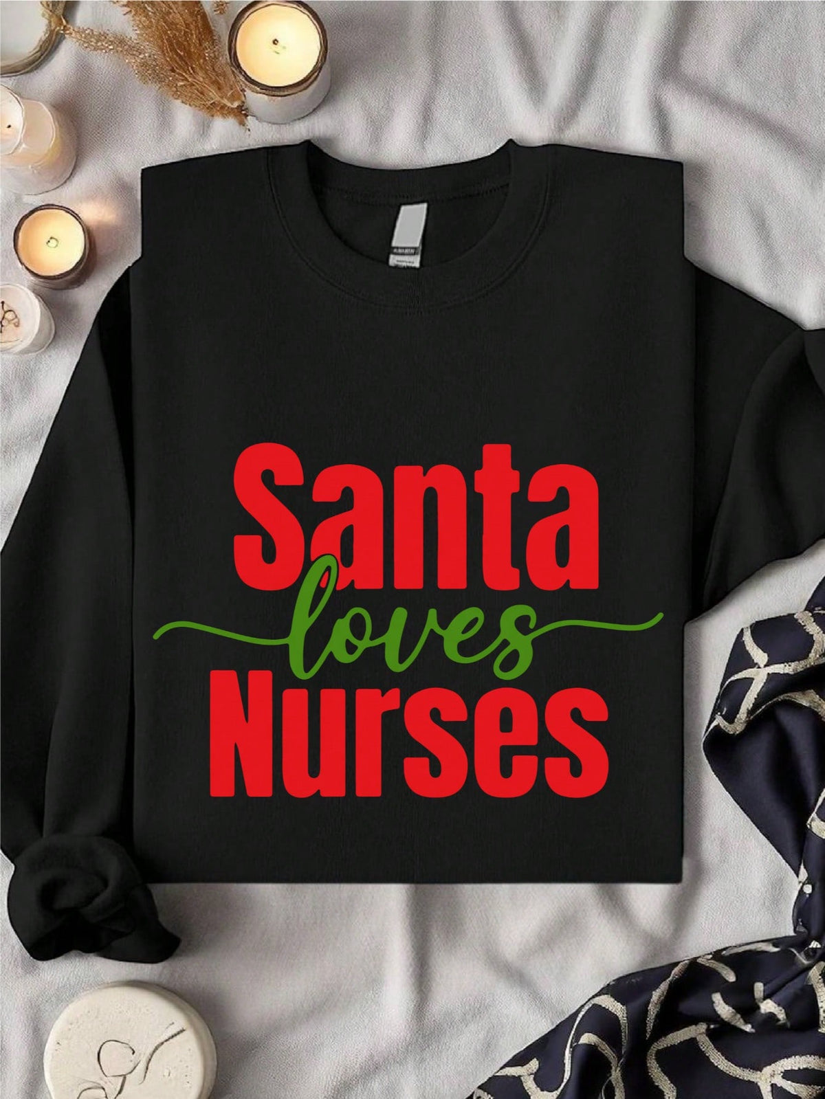 Santa Loves Nurses Christmas Sweatshirt
