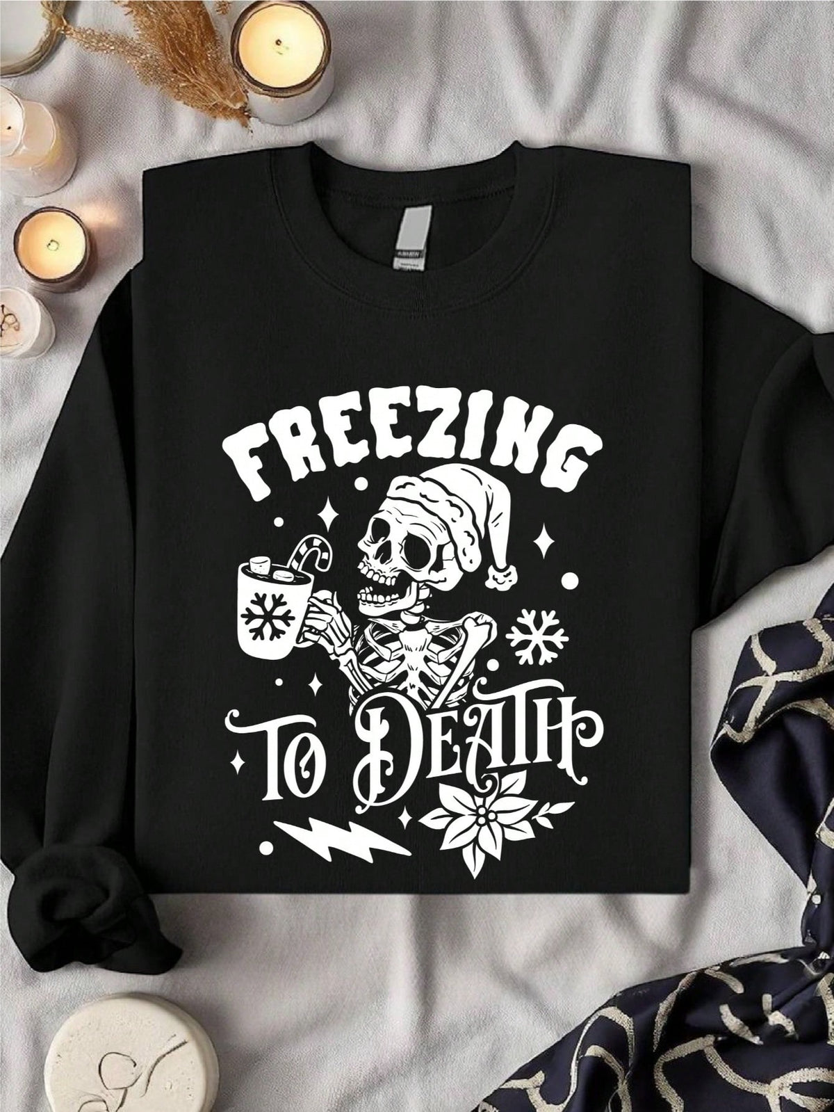 Freezing To Death Skeleton Sweatshirt