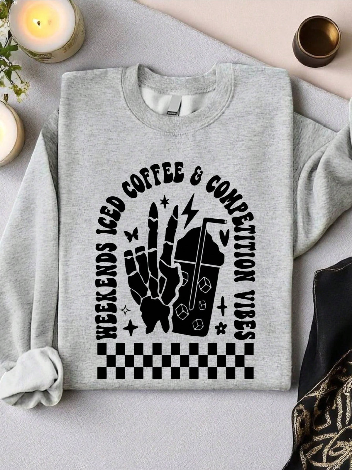 Weekends Iced Coffee & Competition Vibes Sweatshirt