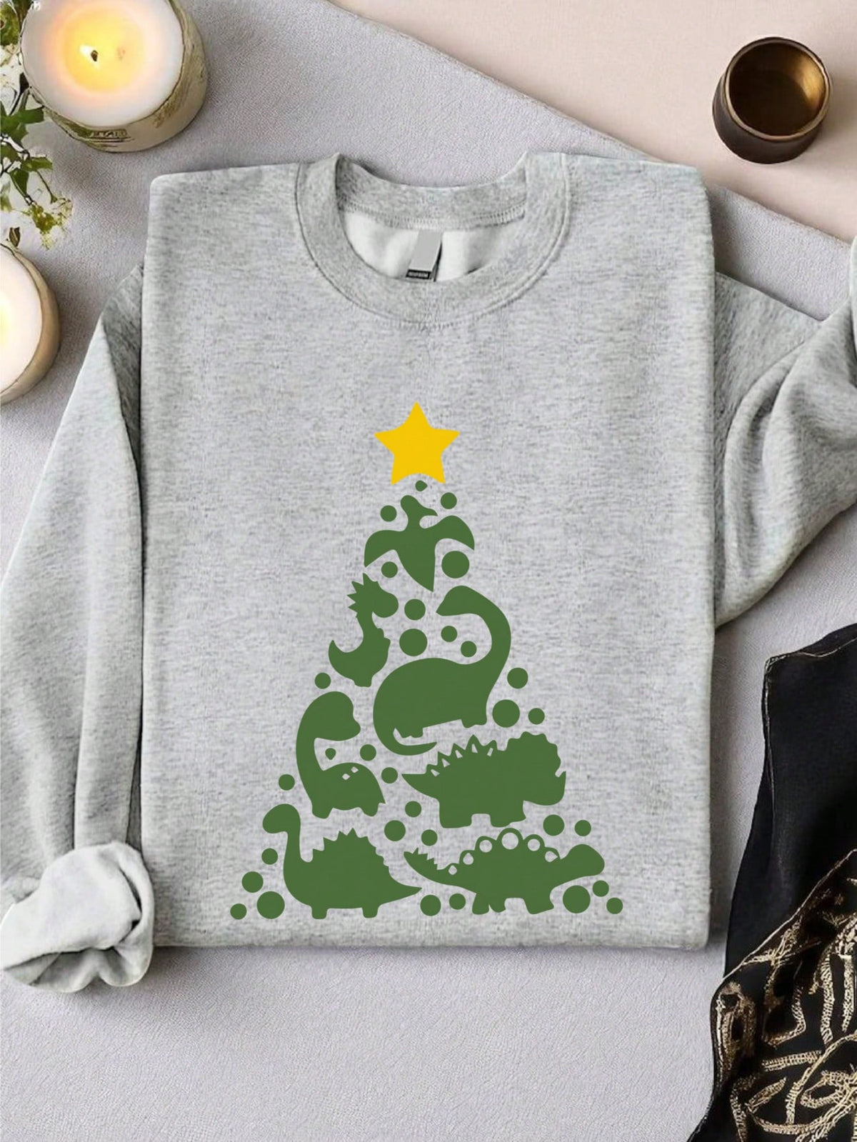 Funny Dinosaur Christmas Tree Sweatshirt