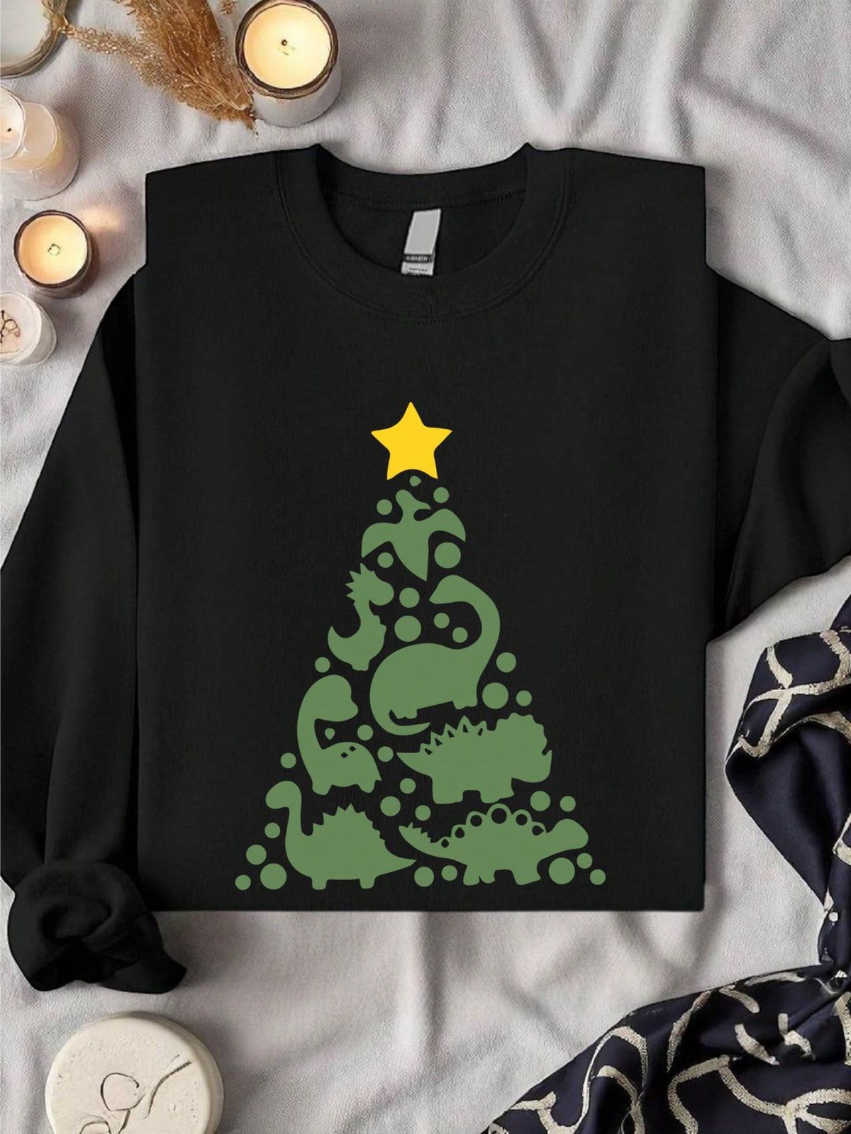 Funny Dinosaur Christmas Tree Sweatshirt
