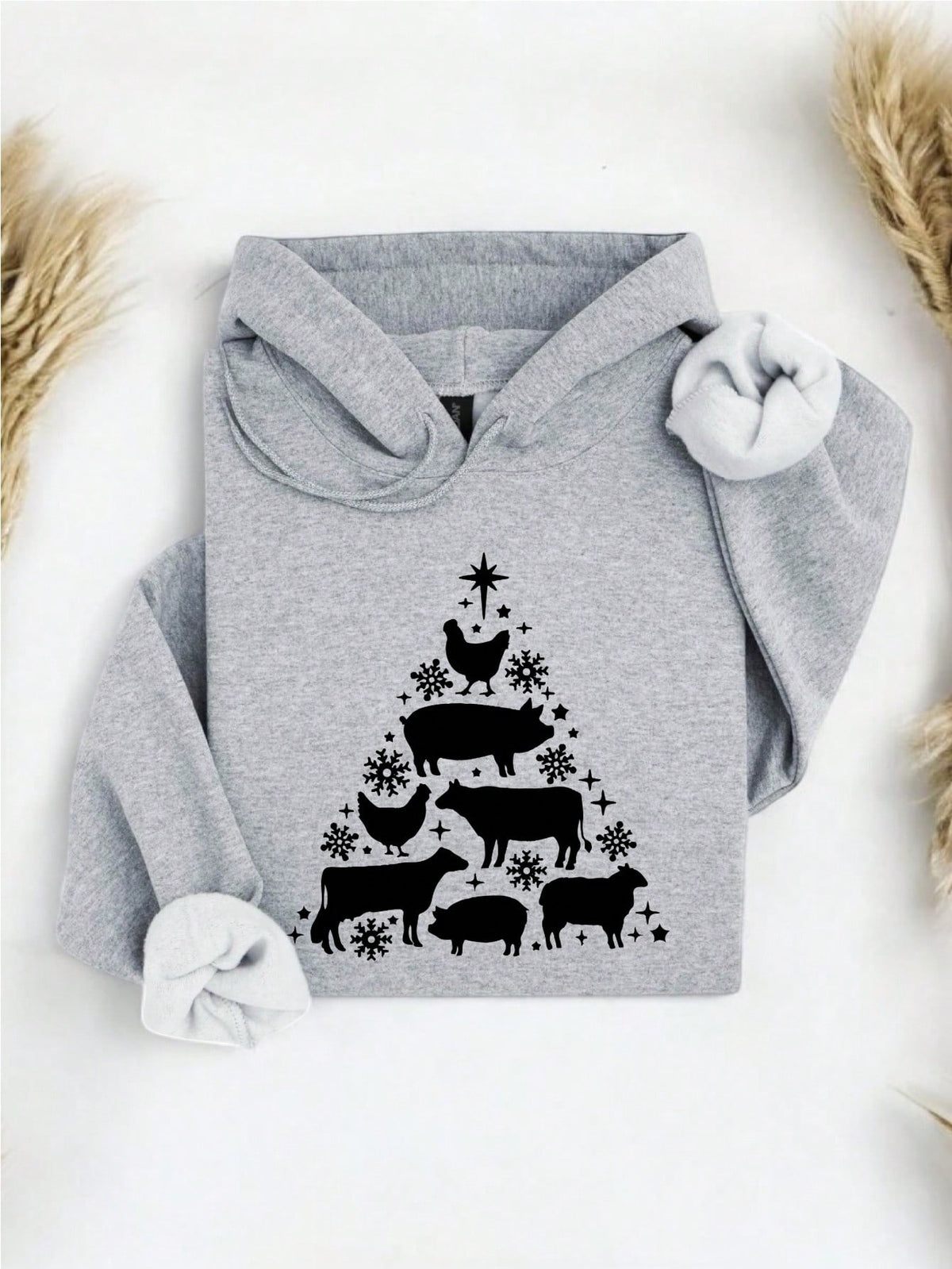 Farm Animals Christmas Tree Hoodie