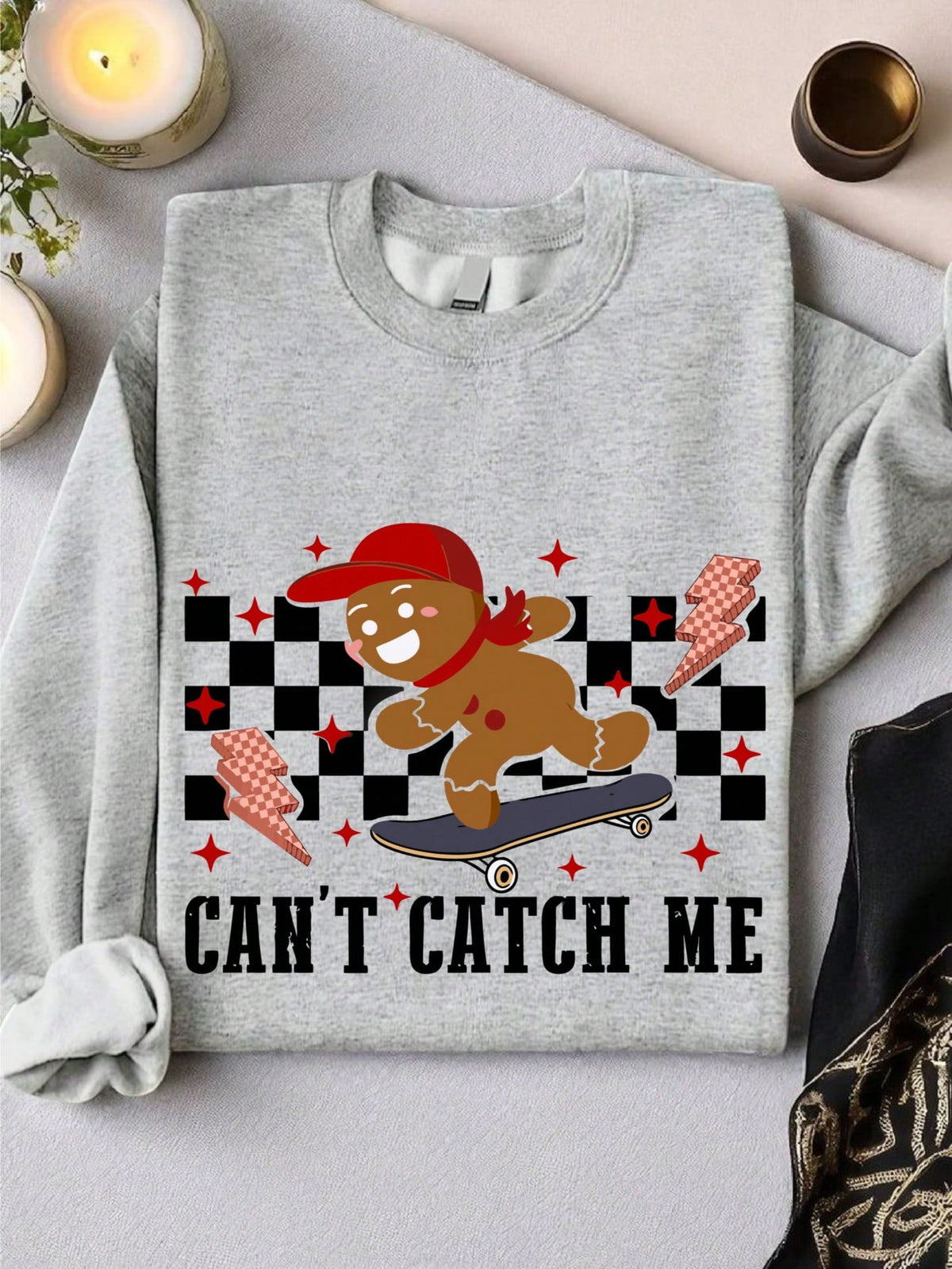 Can't Catch Me Boys Christmas Sweatshirt