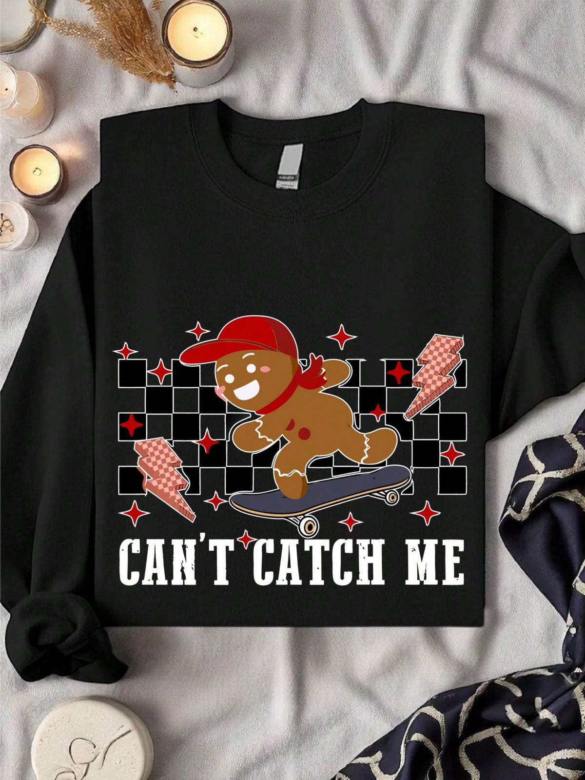 Can't Catch Me Boys Christmas Sweatshirt