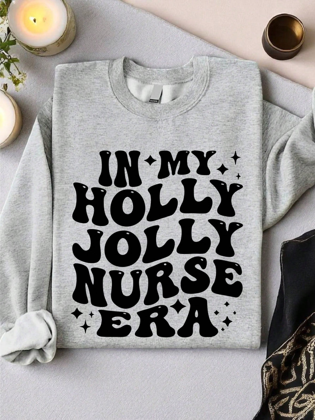 Retro In My Holly Jolly Nurse Era Sweatshirt