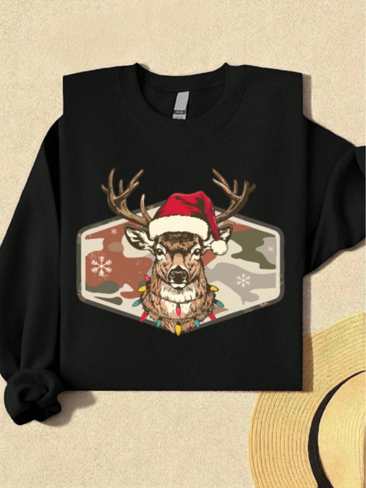 Christmas Deer Hunting Camo Sweatshirt