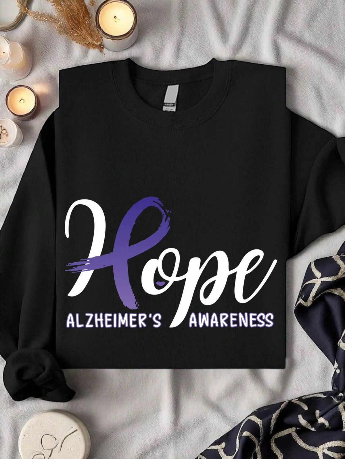 Hope Purple Ribbon Sweatshirt