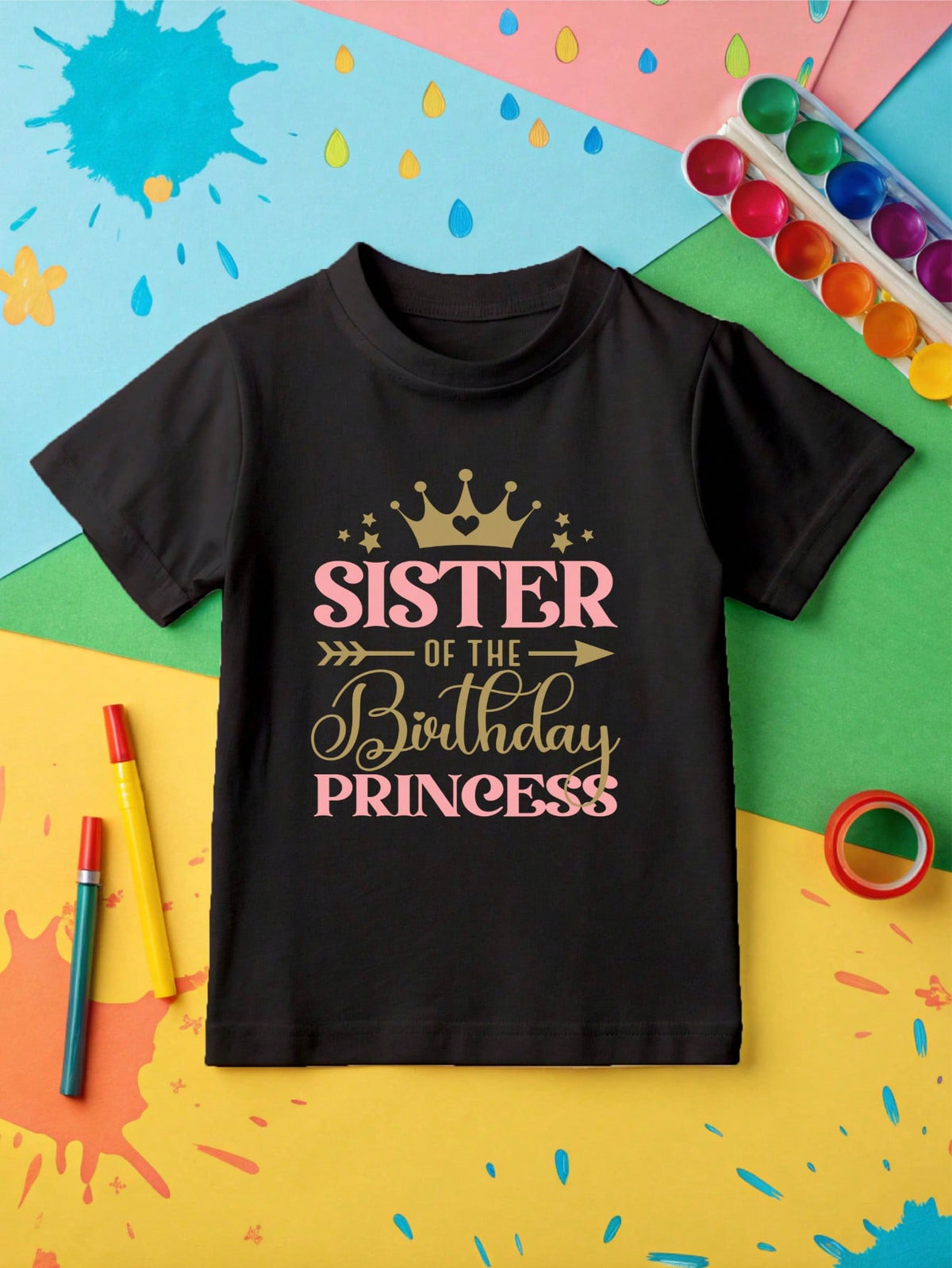Sister Of The Birthday Princess Kids Hoodie