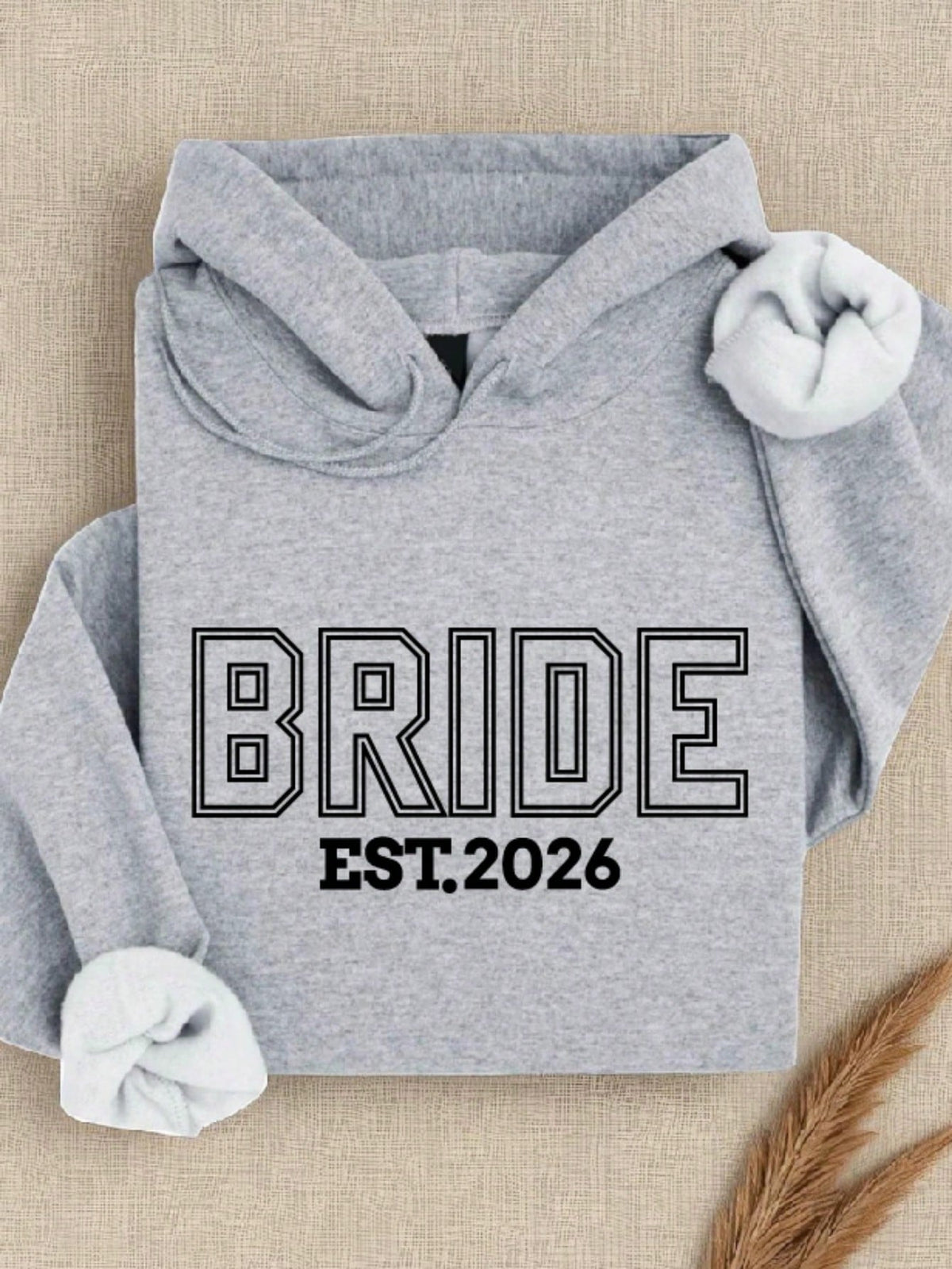 1 PC Bride Groom Est 2026 Hoodie