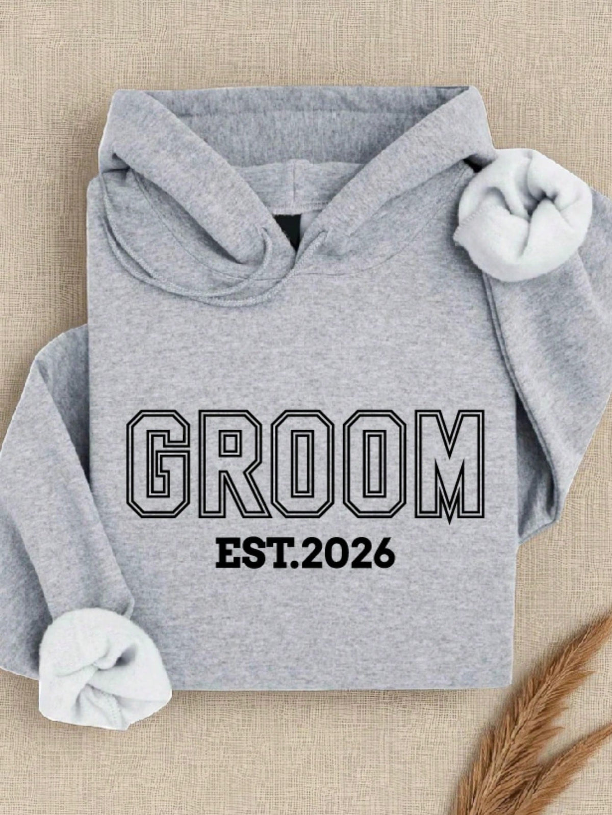 1 PC Bride Groom Est 2026 Hoodie