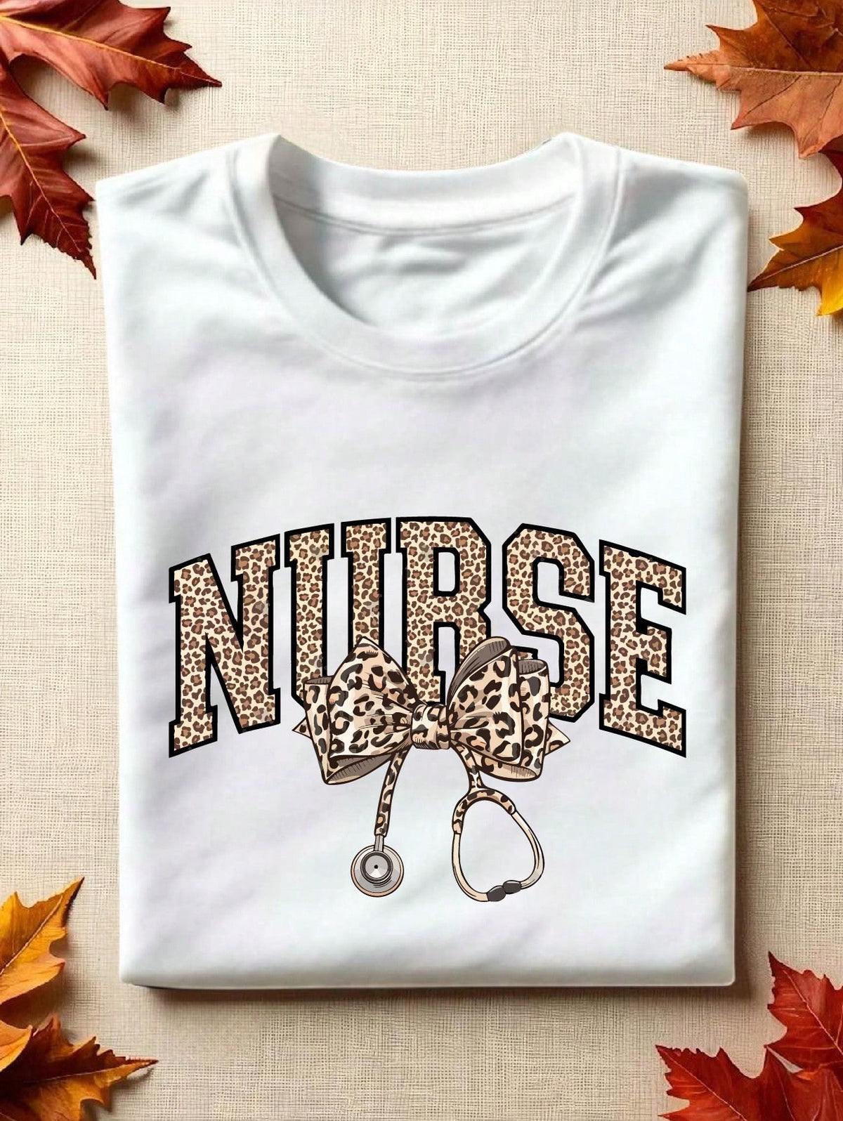 Retro Leopard Nurse T-Shirt