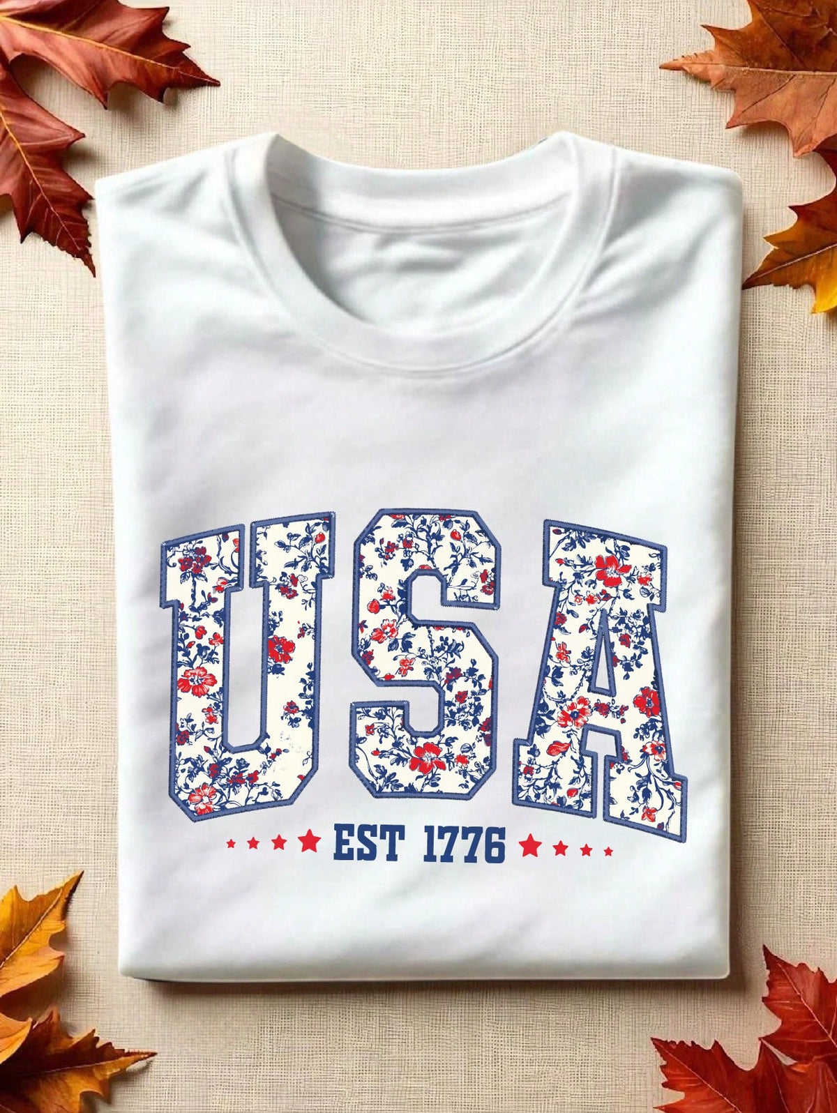 Floral USA T-Shirt