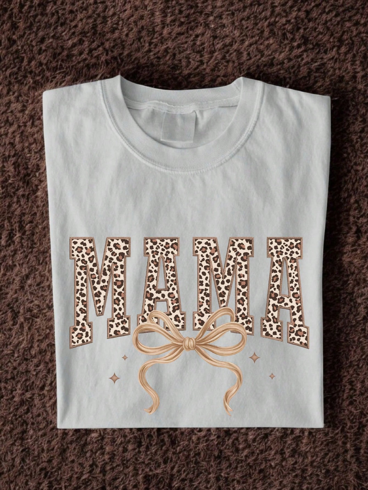 Leopard Mama Coquette Bow T-Shirt