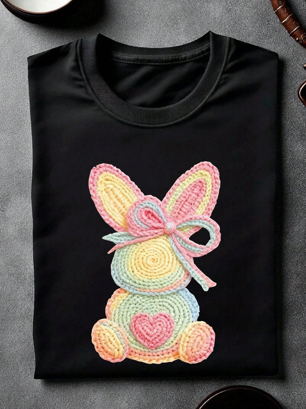 Faux Yarn Easter Bunny T-Shirt