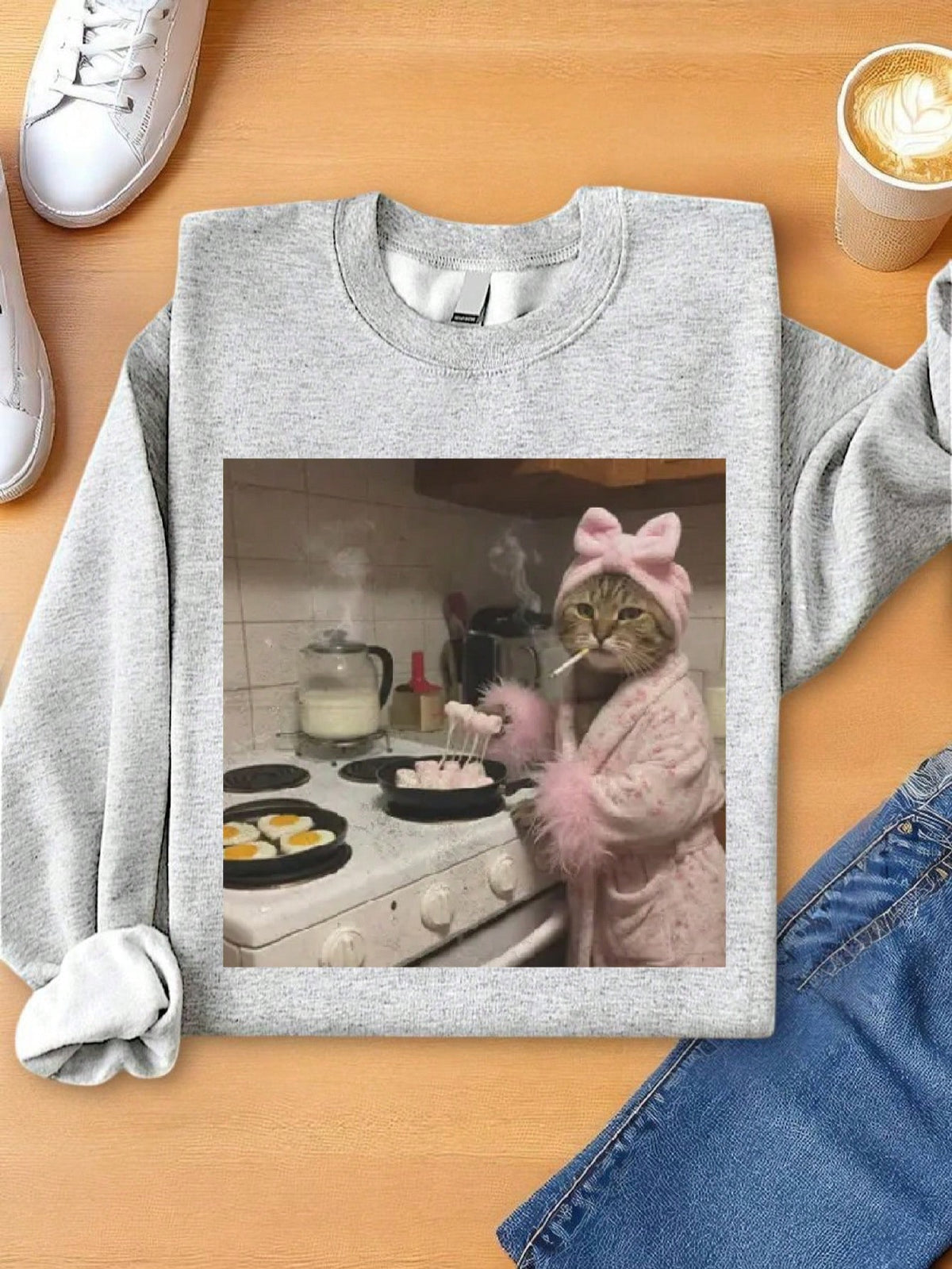 Funny Housewife Cat Sweatshirt