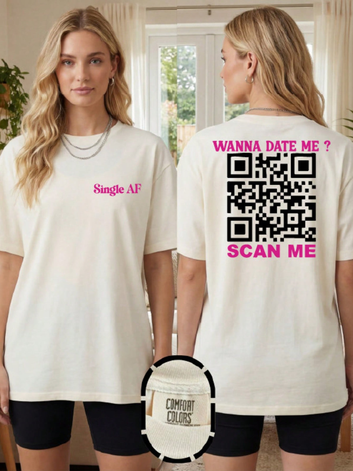Wanna Date Me QR Code T-Shirt