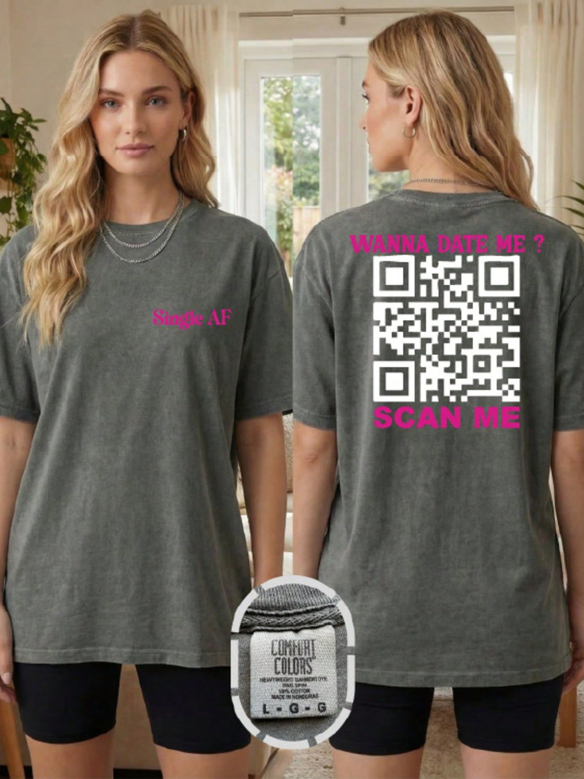 Wanna Date Me QR Code T-Shirt