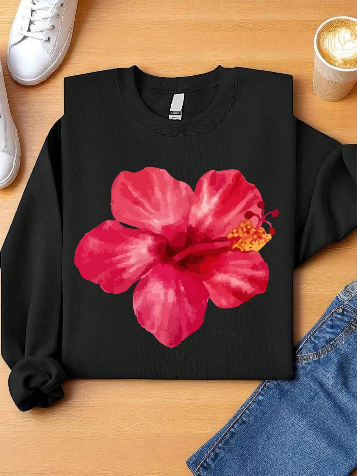 Hibiscus Flower Sweatshirt