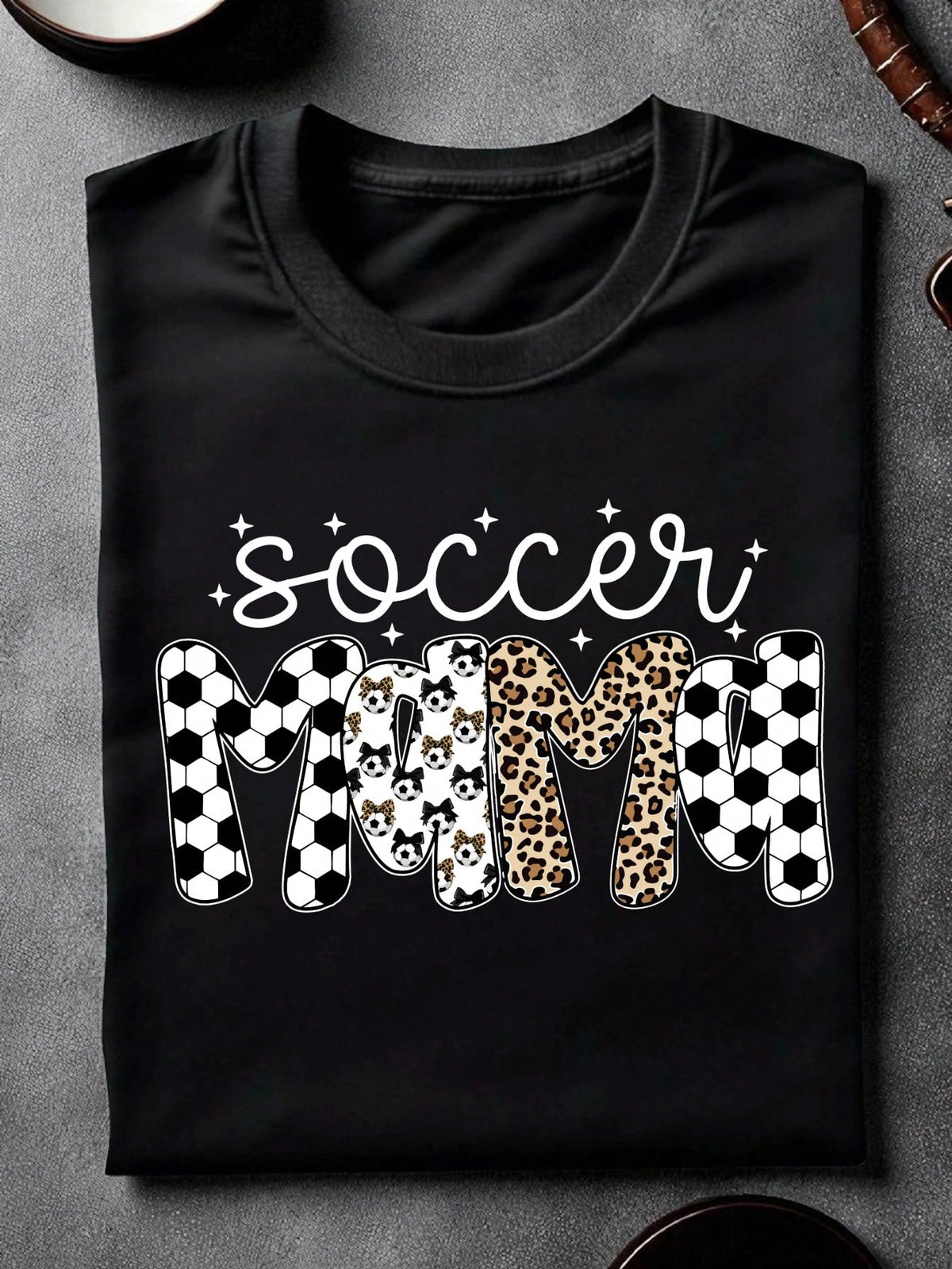 Leopard Soccer Mama T-Shirt