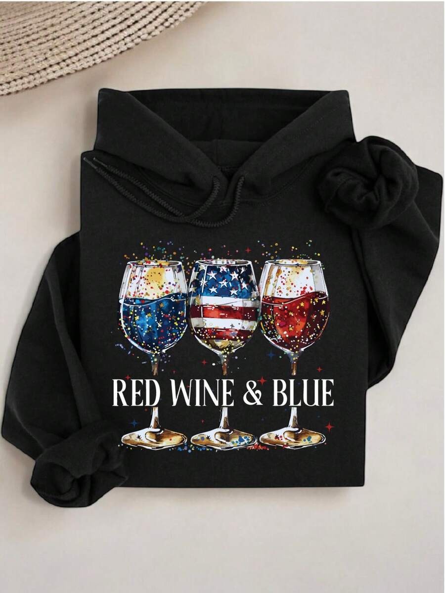 Red Wine & Blue Hoodie