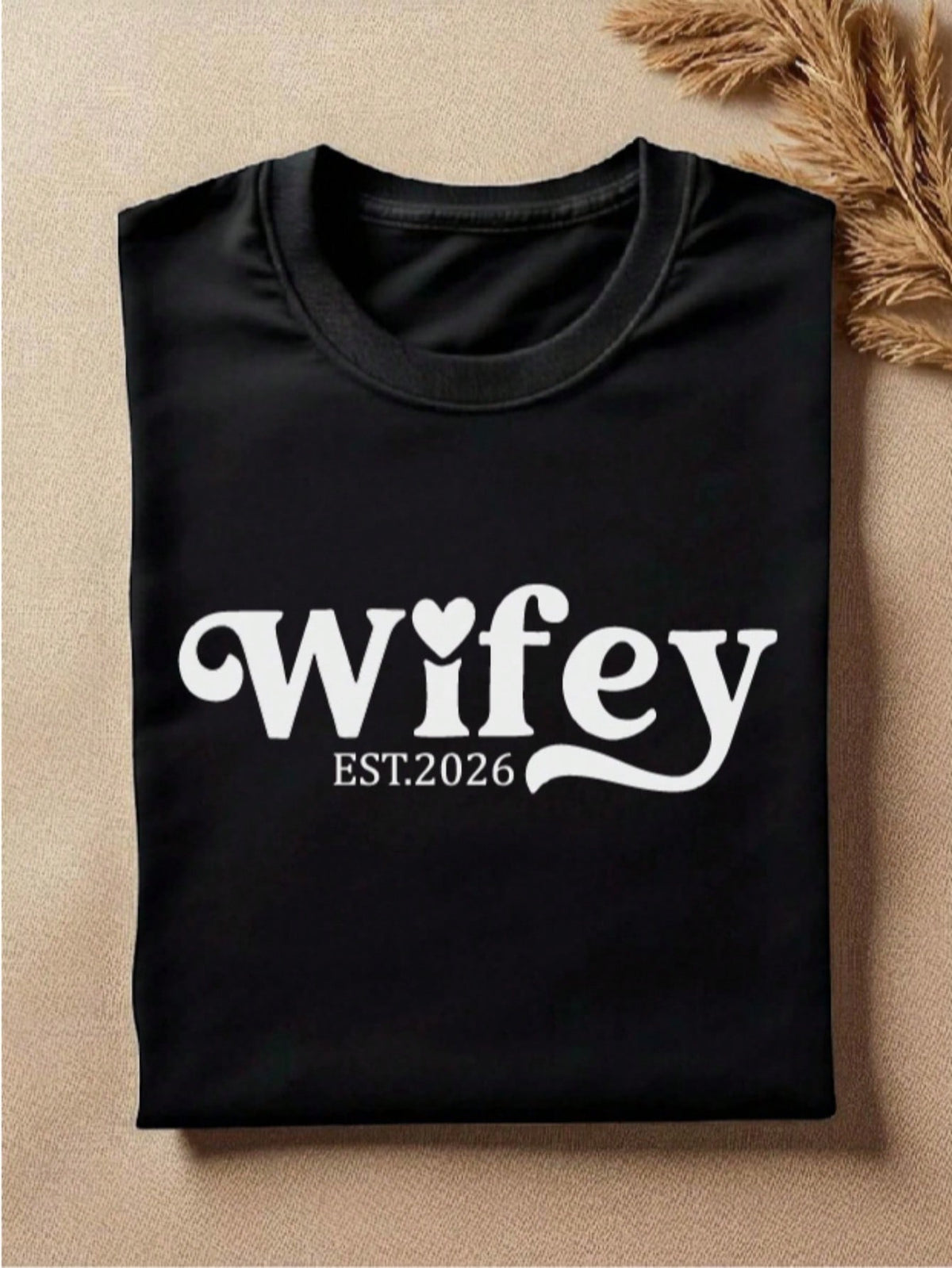 1 PC Wifey Hubby Est 2026 T-Shirt