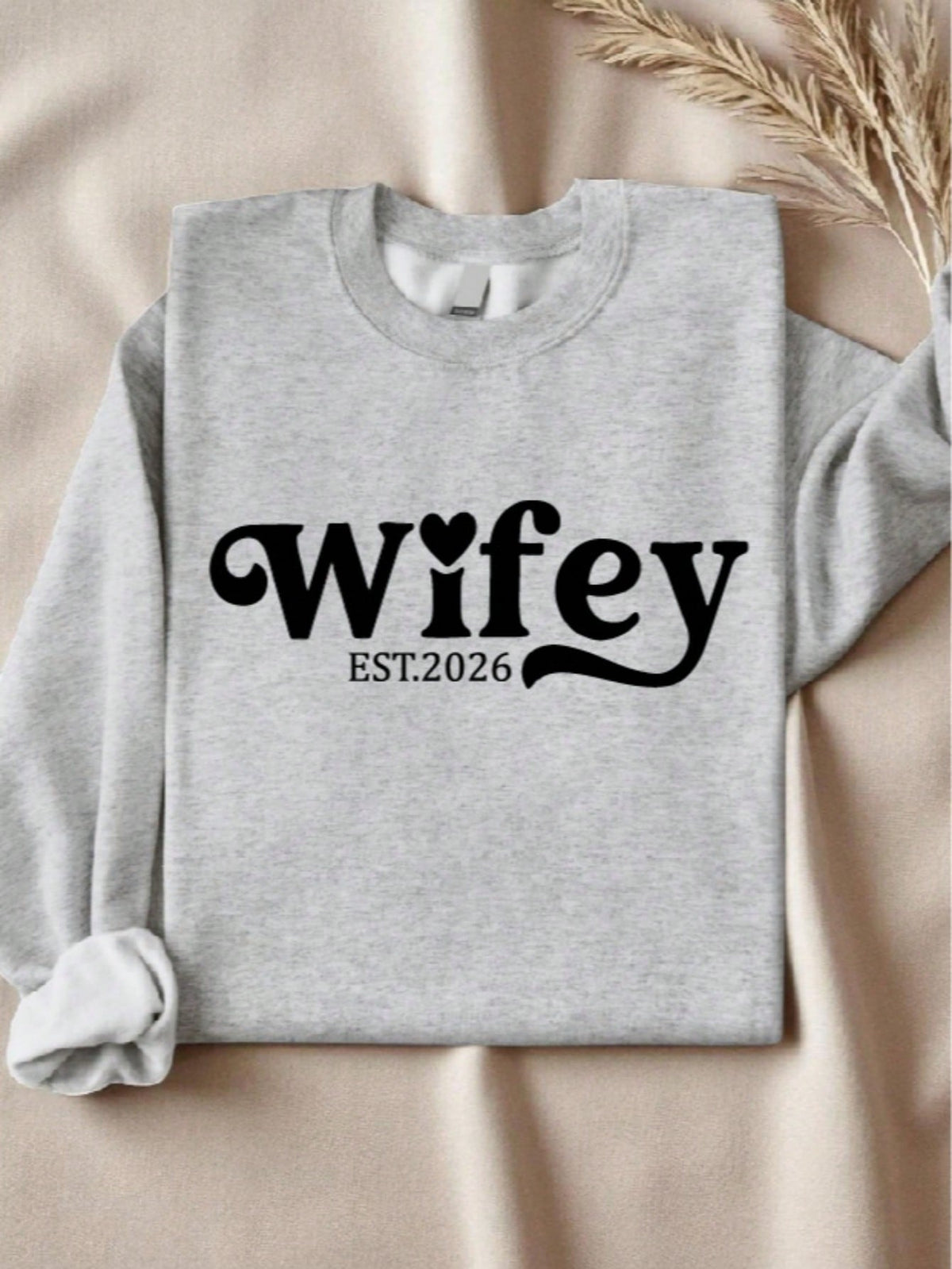 1 PC Wifey Hubby Est 2026 Sweatshirt