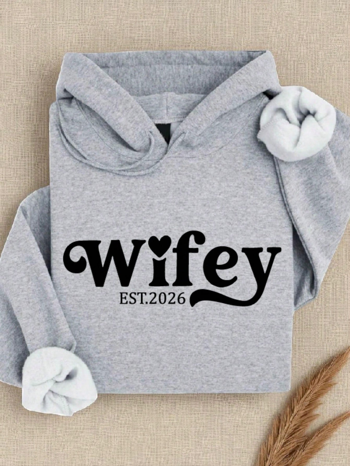 1 PC Wifey Hubby Est 2026 Hoodie